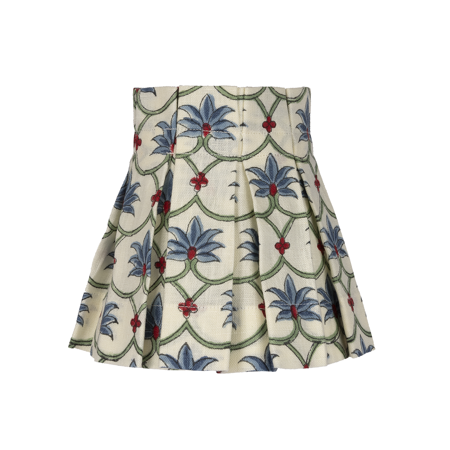 6 inch Peacock Palm Grove Linen Structured Box Pleat Lampshade