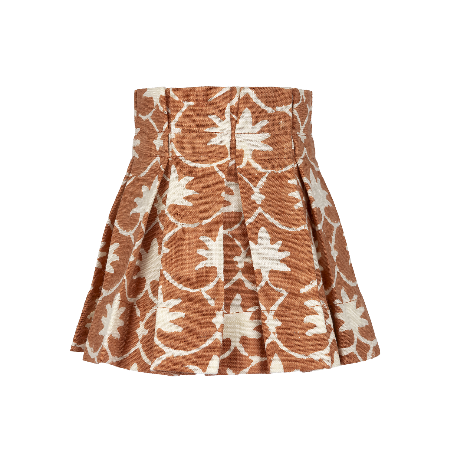 6 inch Terracotta Inverse Palm Grove Linen Structured Box Pleat Lampshade