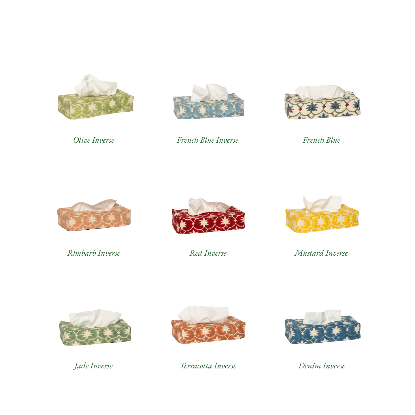 Skinny Palm Grove Linen Tissue Box Cover