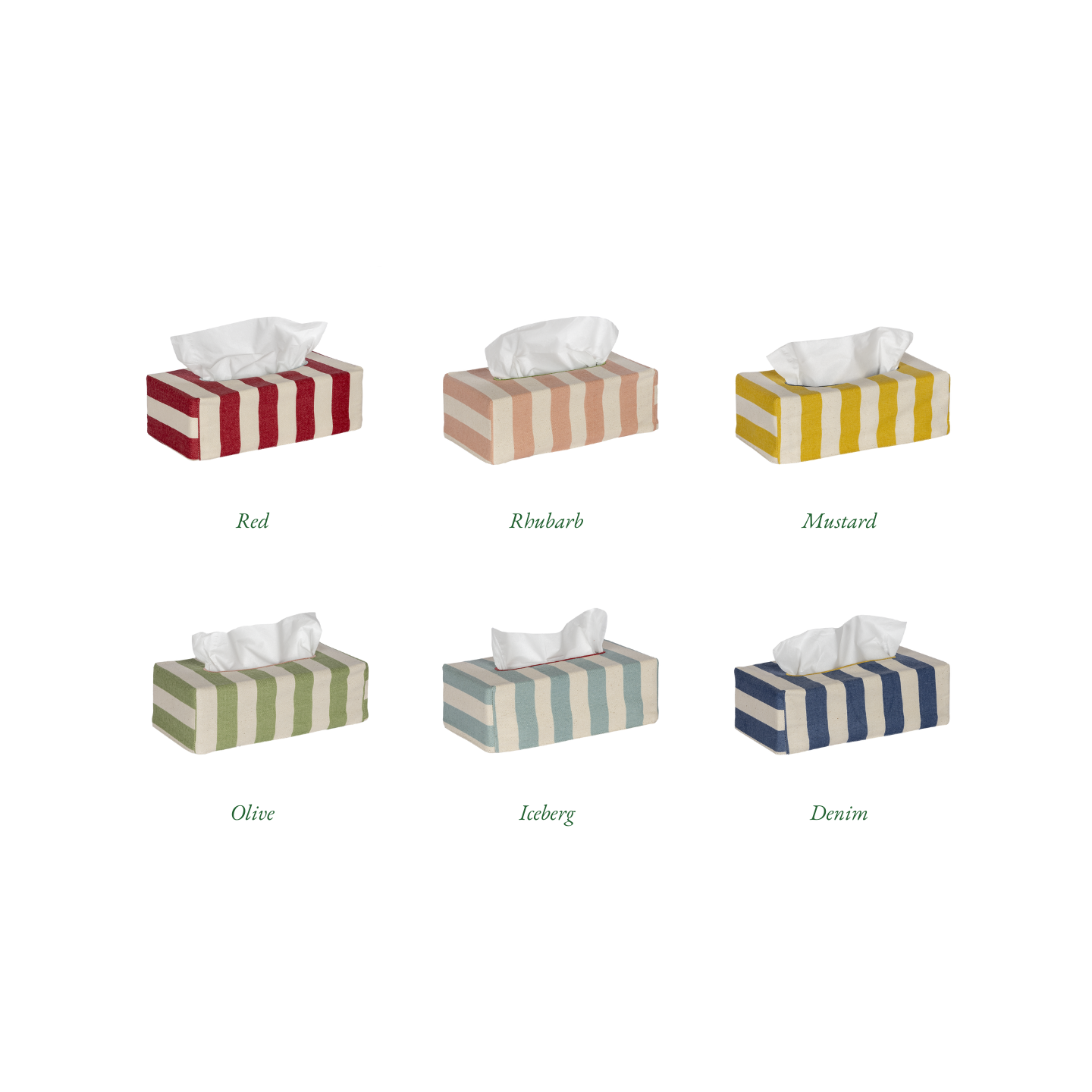 The OG Tangier Stripe Tissue Box Cover