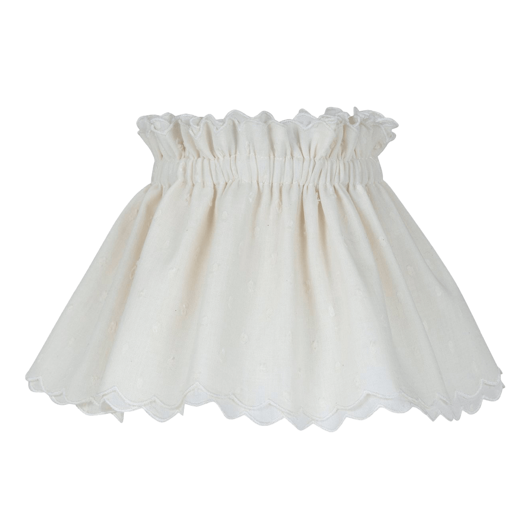 6" Cream Scallop Scrunchie Candle Clip Lampshade - Alice Palmer & Co