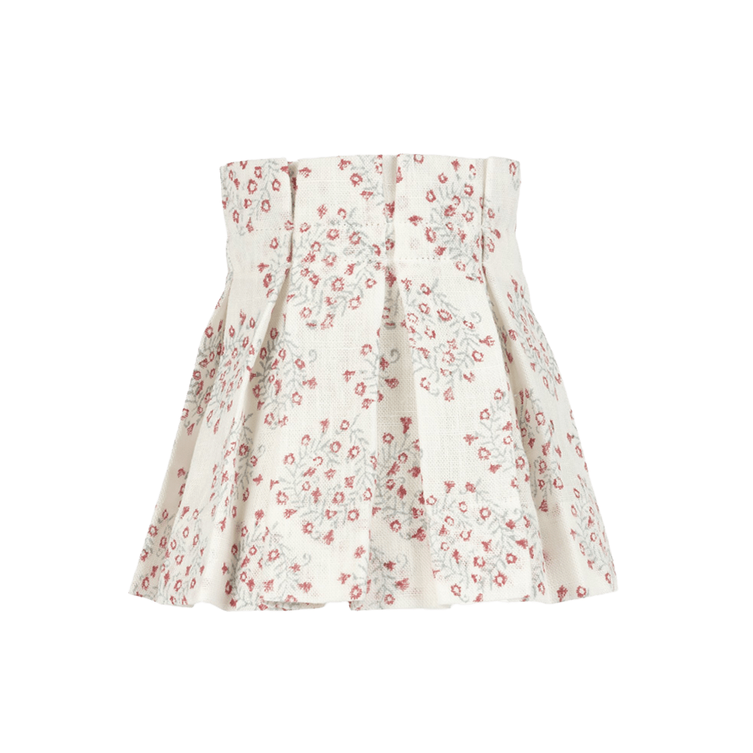 6" Floral Posy Linen Structured Box Pleat Lampshade - Alice Palmer & Co