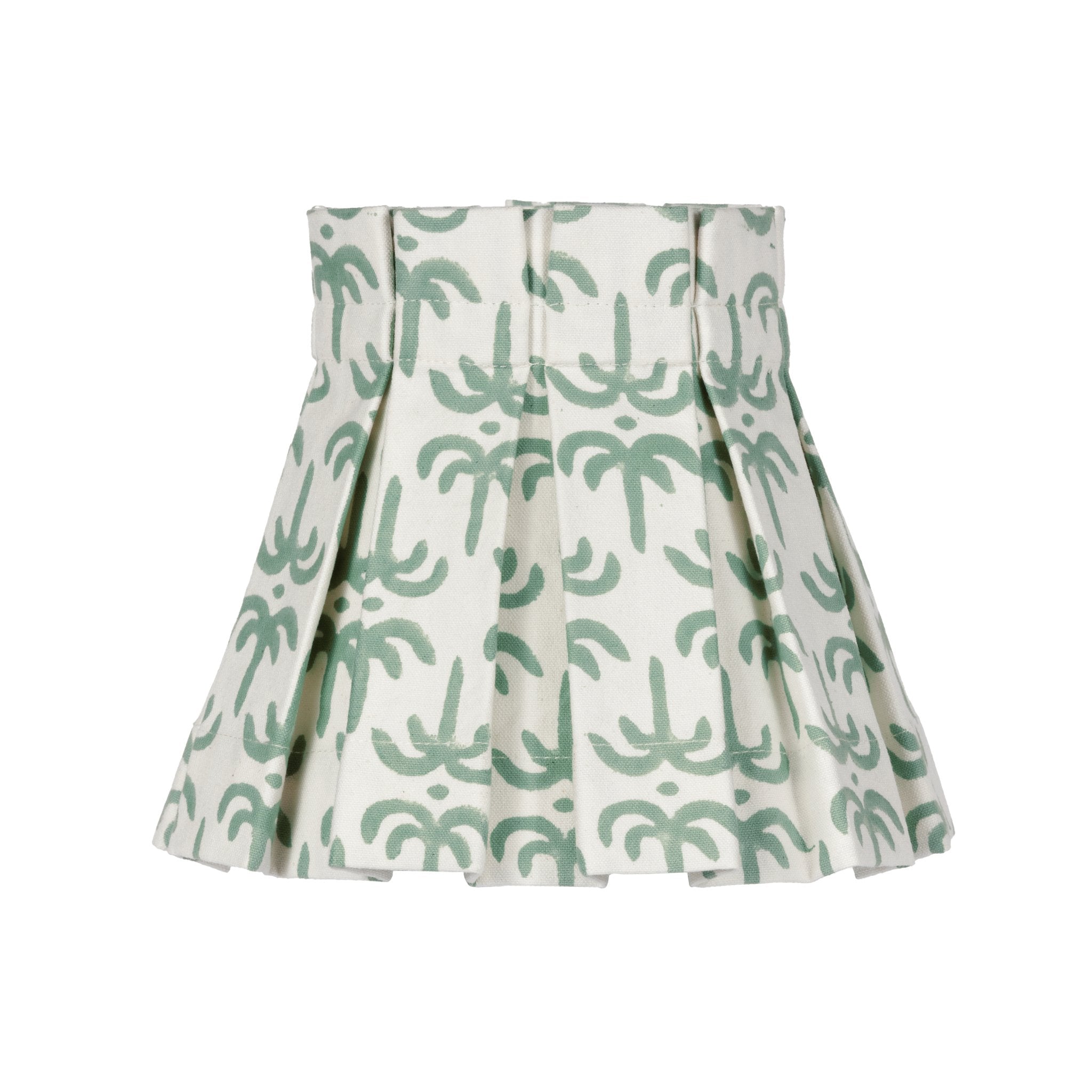 6” Green Callaloo Cotton Candle Clip Lampshade - Alice Palmer & Co