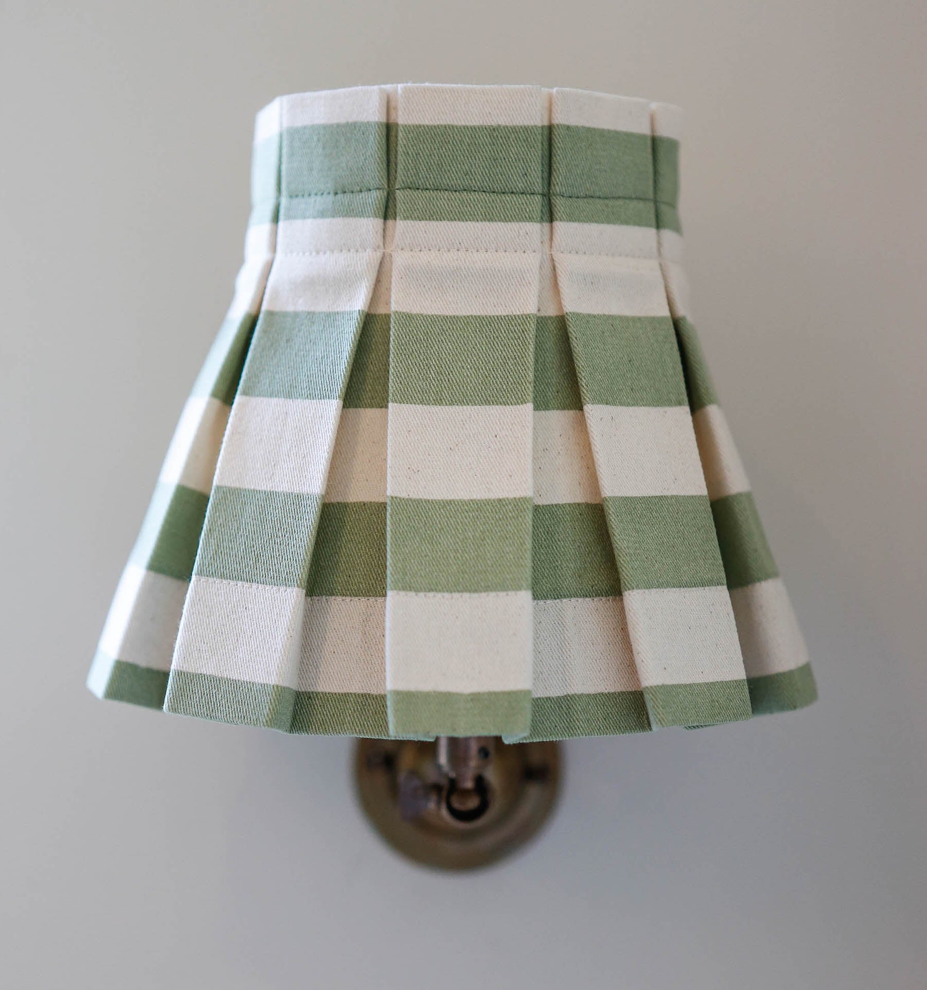 6" Tangier Olive Stripe Candle Clip Lampshade - Alice Palmer & Co