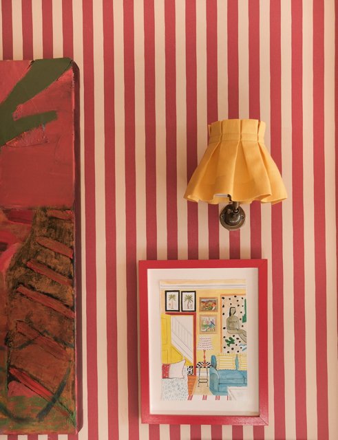 6" Turmeric Linen Loose Box Pleat Lampshade - Alice Palmer & Co