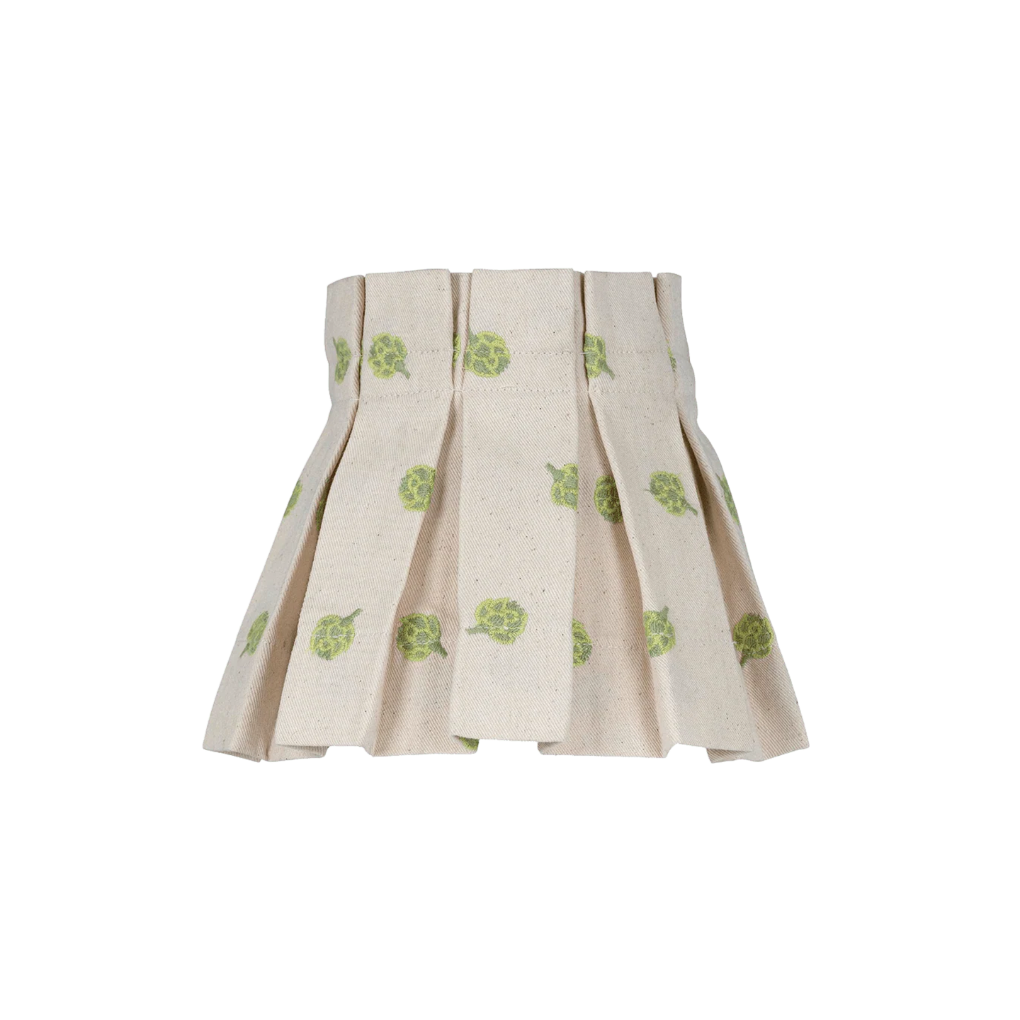 6 inch Embroidered Artichoke Cotton Structured Box Pleat Lampshade