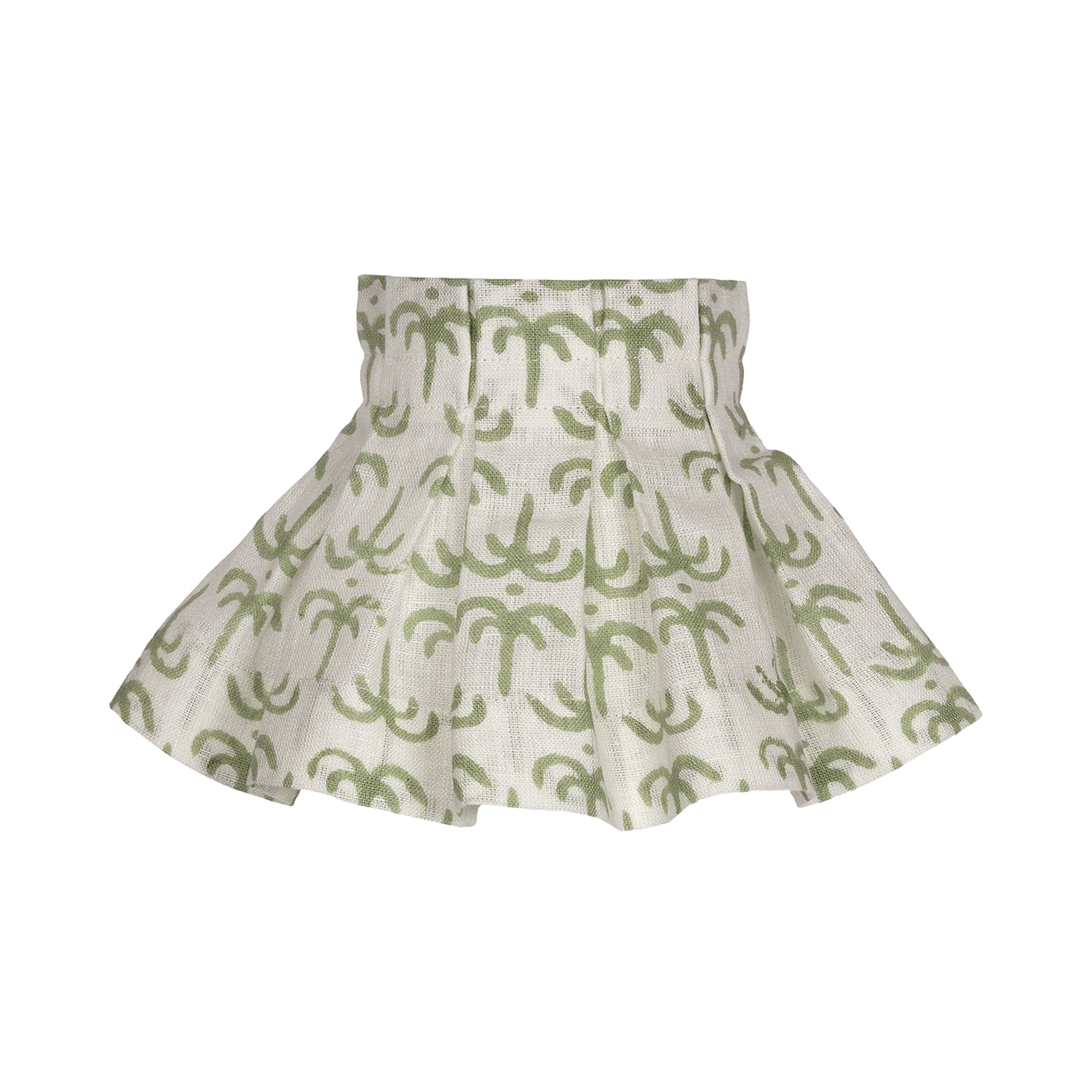 6 inch Green Callaloo Linen Loose Box Pleat Lampshade