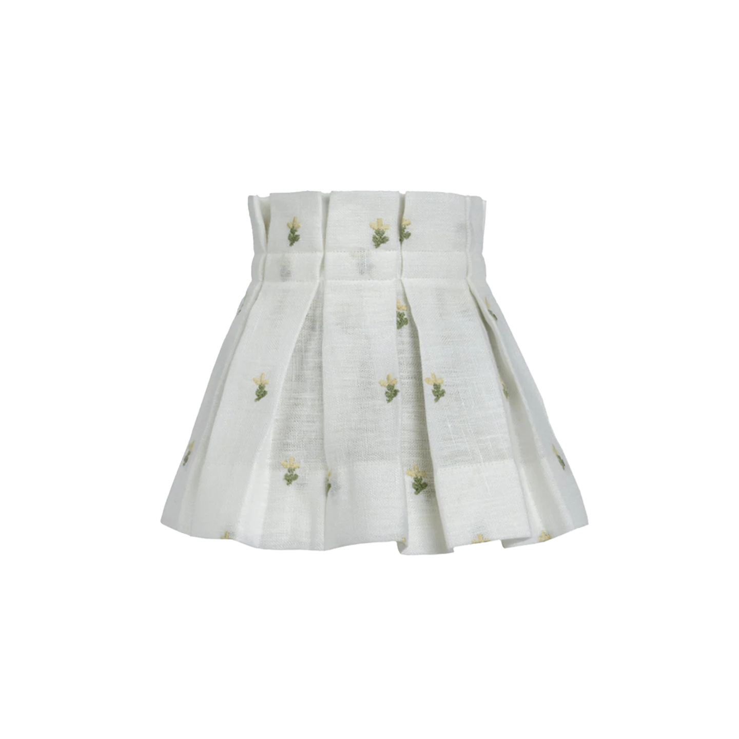 6 inch Embroidered Margarita Linen Structured Box Pleat Lampshade