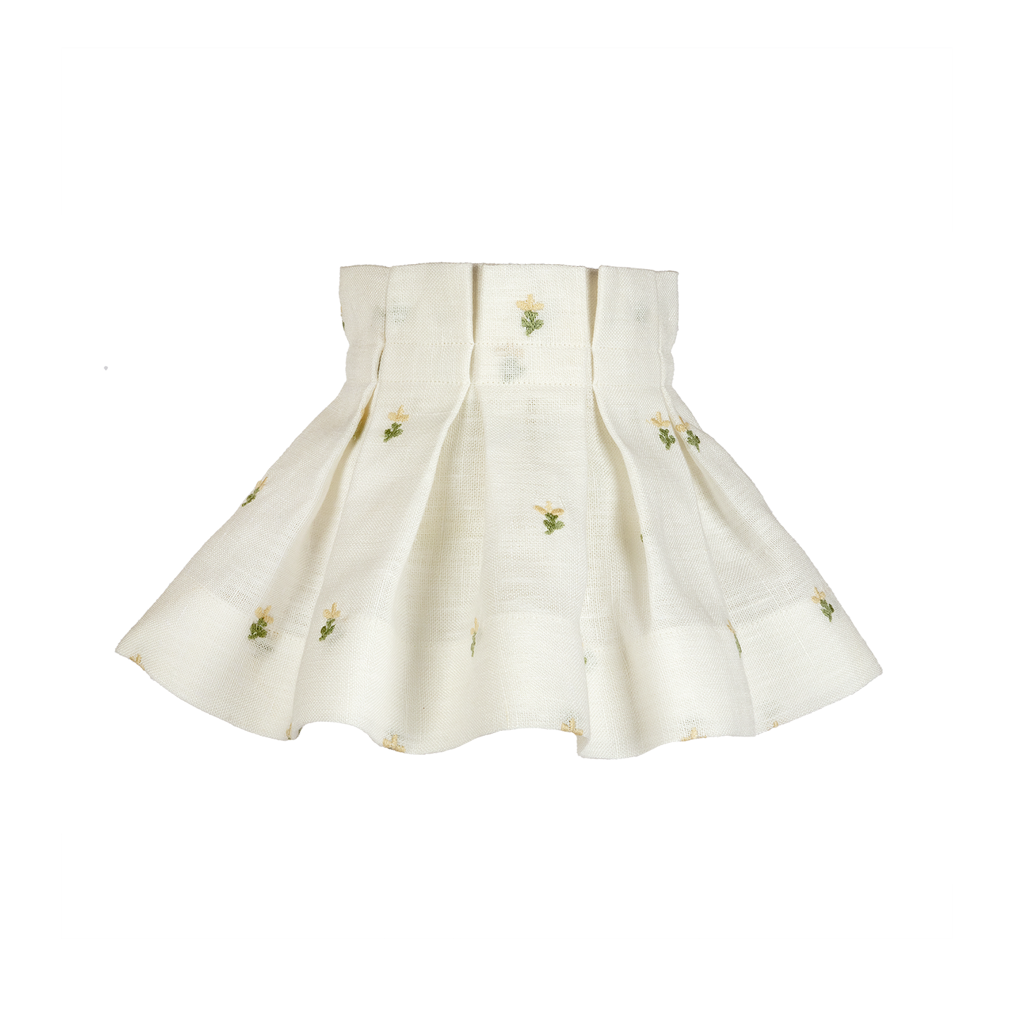 6 inch Embroidered Margarita Linen Loose Box Pleat Lampshade