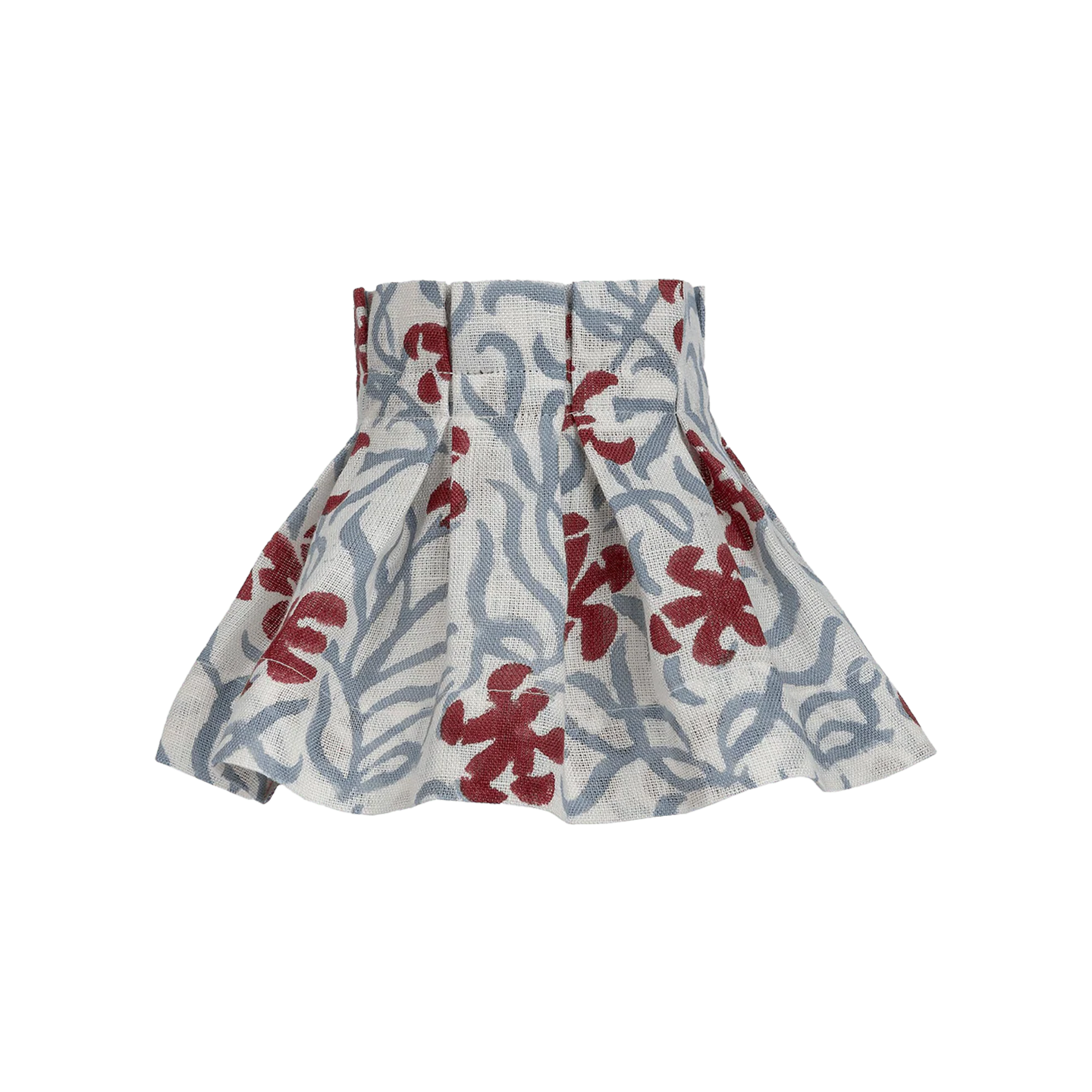 6 inch Poppy and Petrol Okra Linen Loose Box Pleat Lampshade