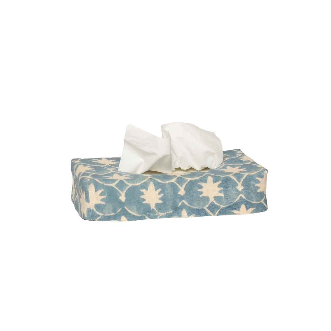 Skinny Palm Grove Linen Tissue Box Cover