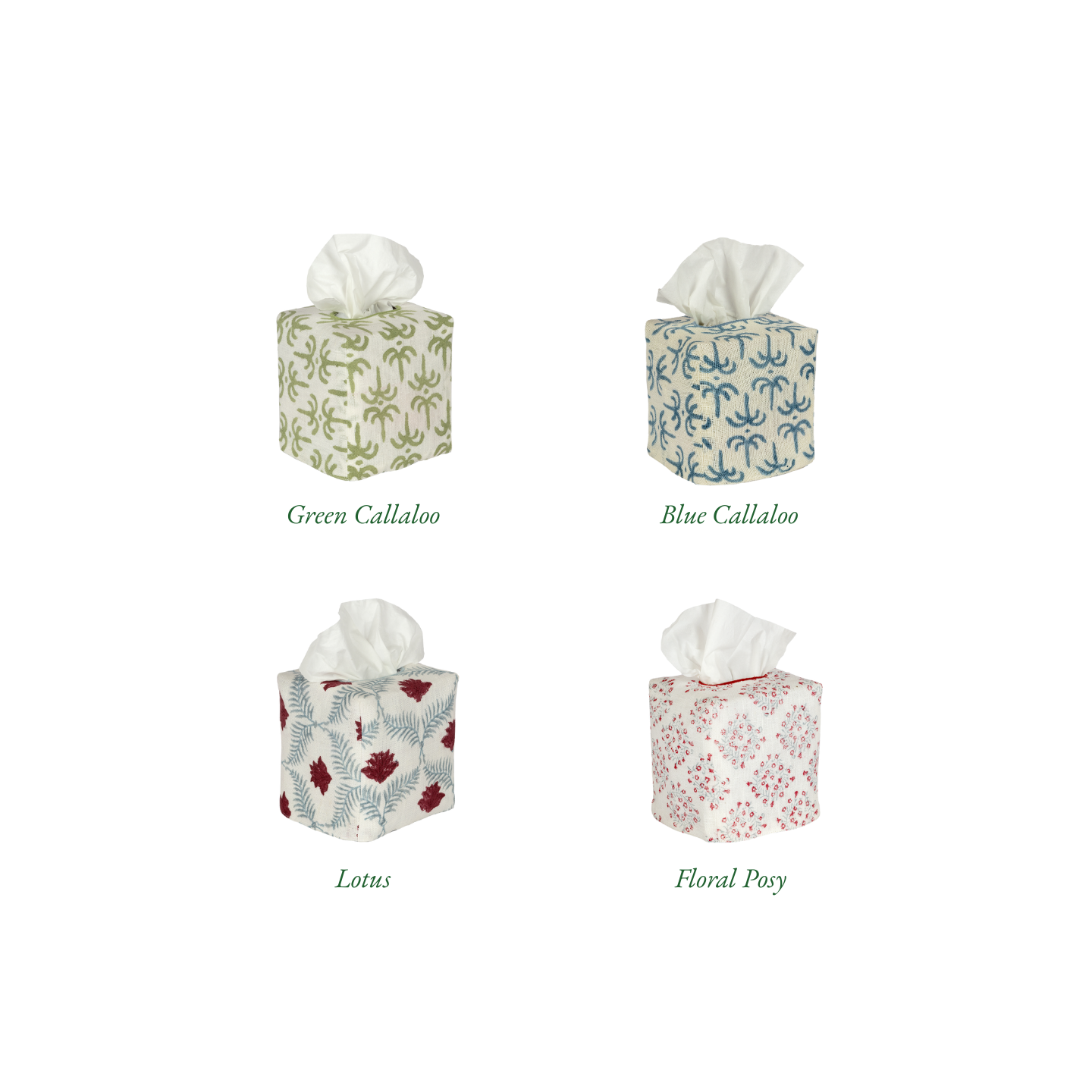 Square Linen Tissue Box Cover