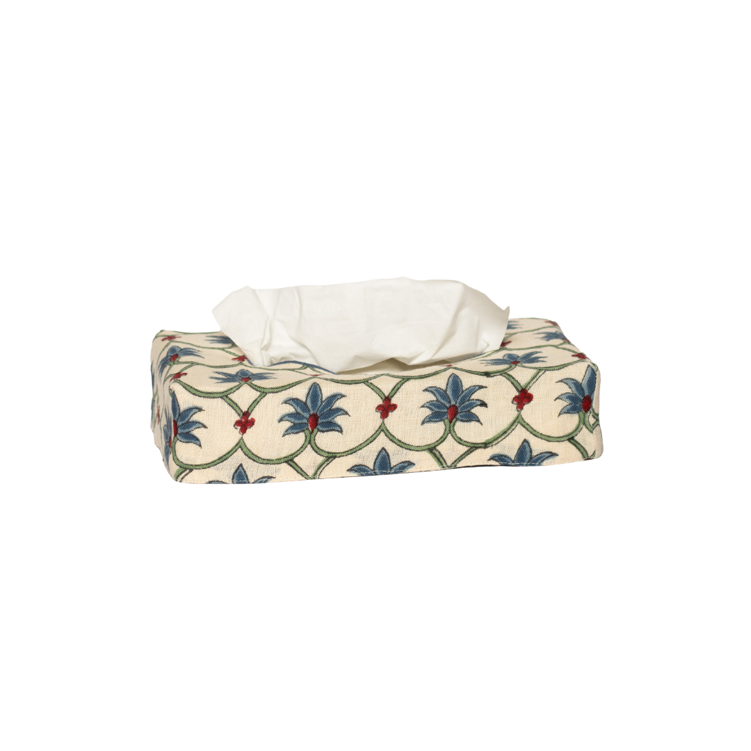 Skinny Palm Grove Linen Tissue Box Cover