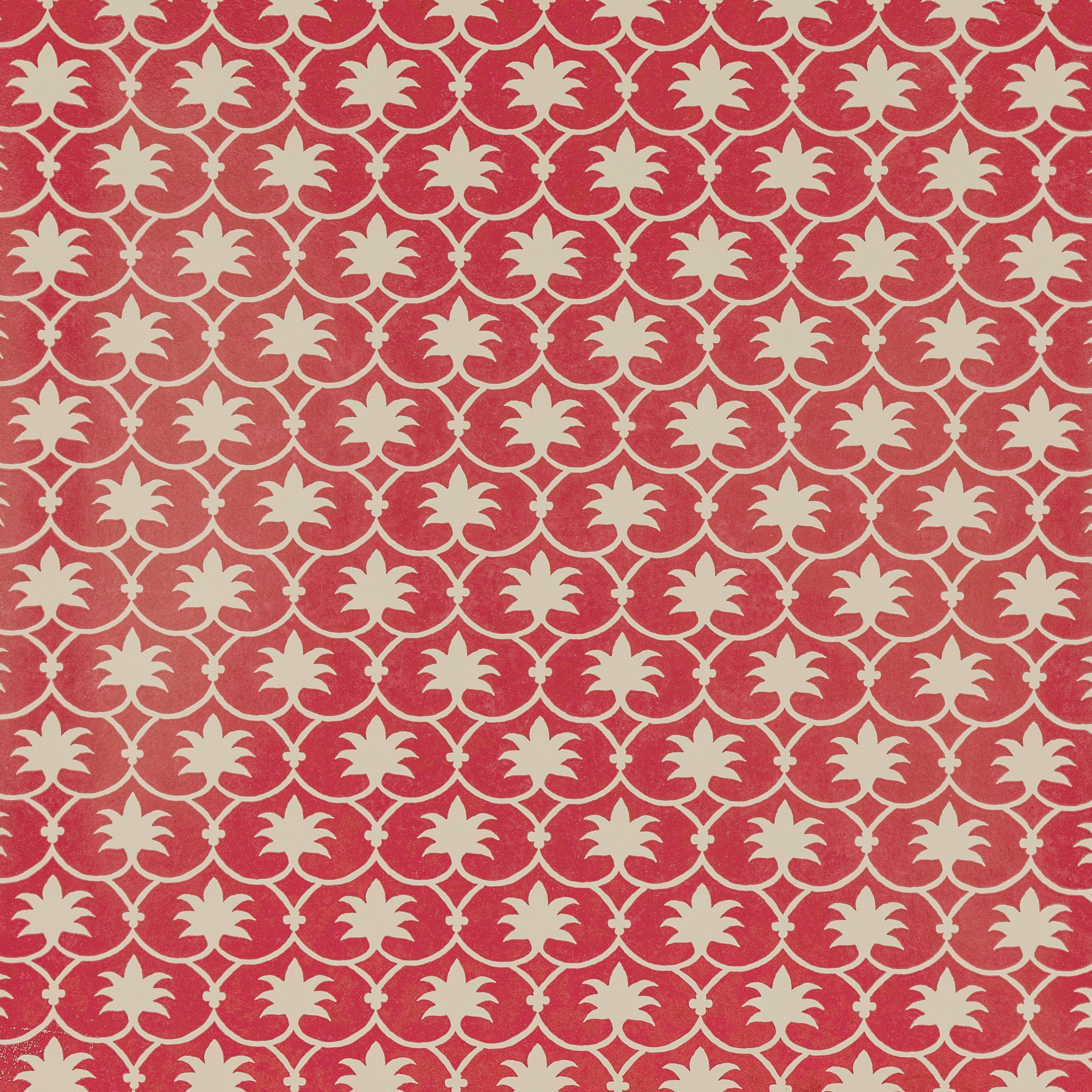 Palm Grove Wallpaper - Red Inverse