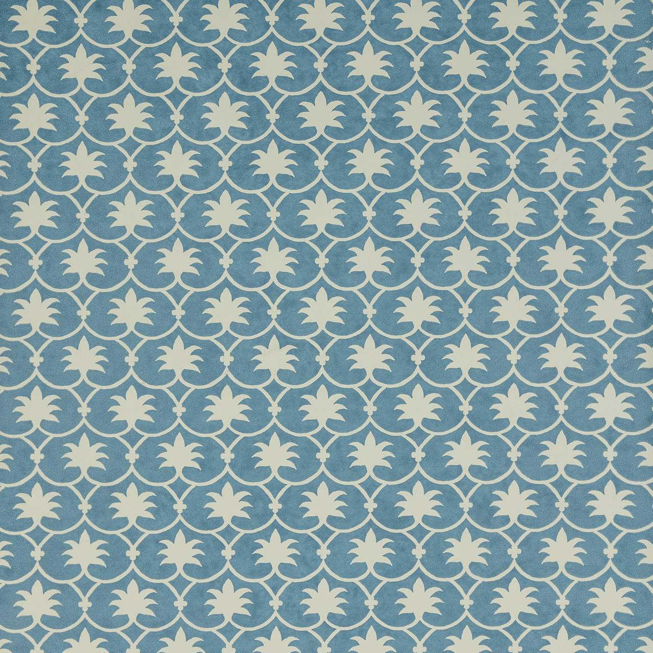 Palm Grove Wallpaper - French Blue Inverse