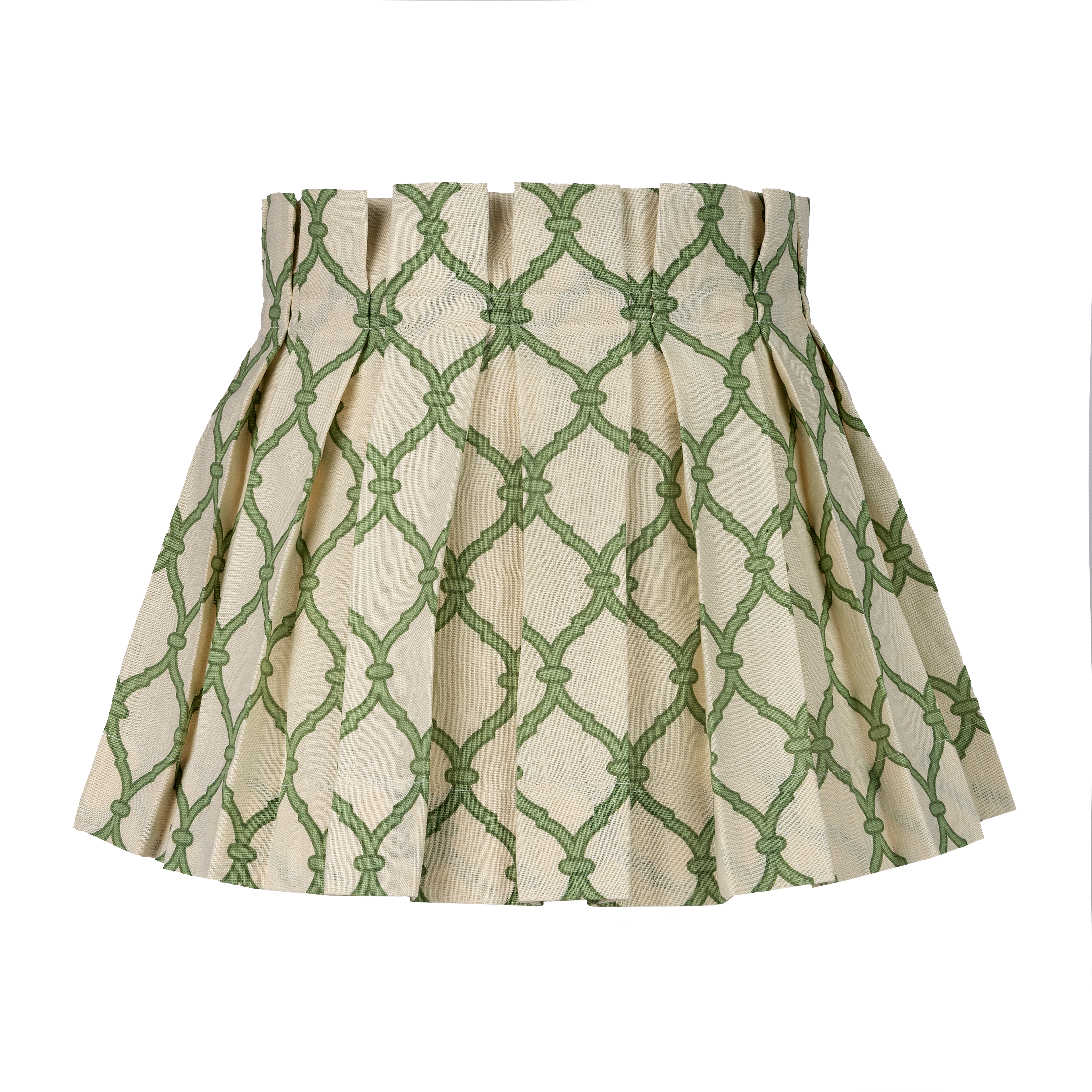 Trellis Garden Linen Structured Box Pleat Lampshade