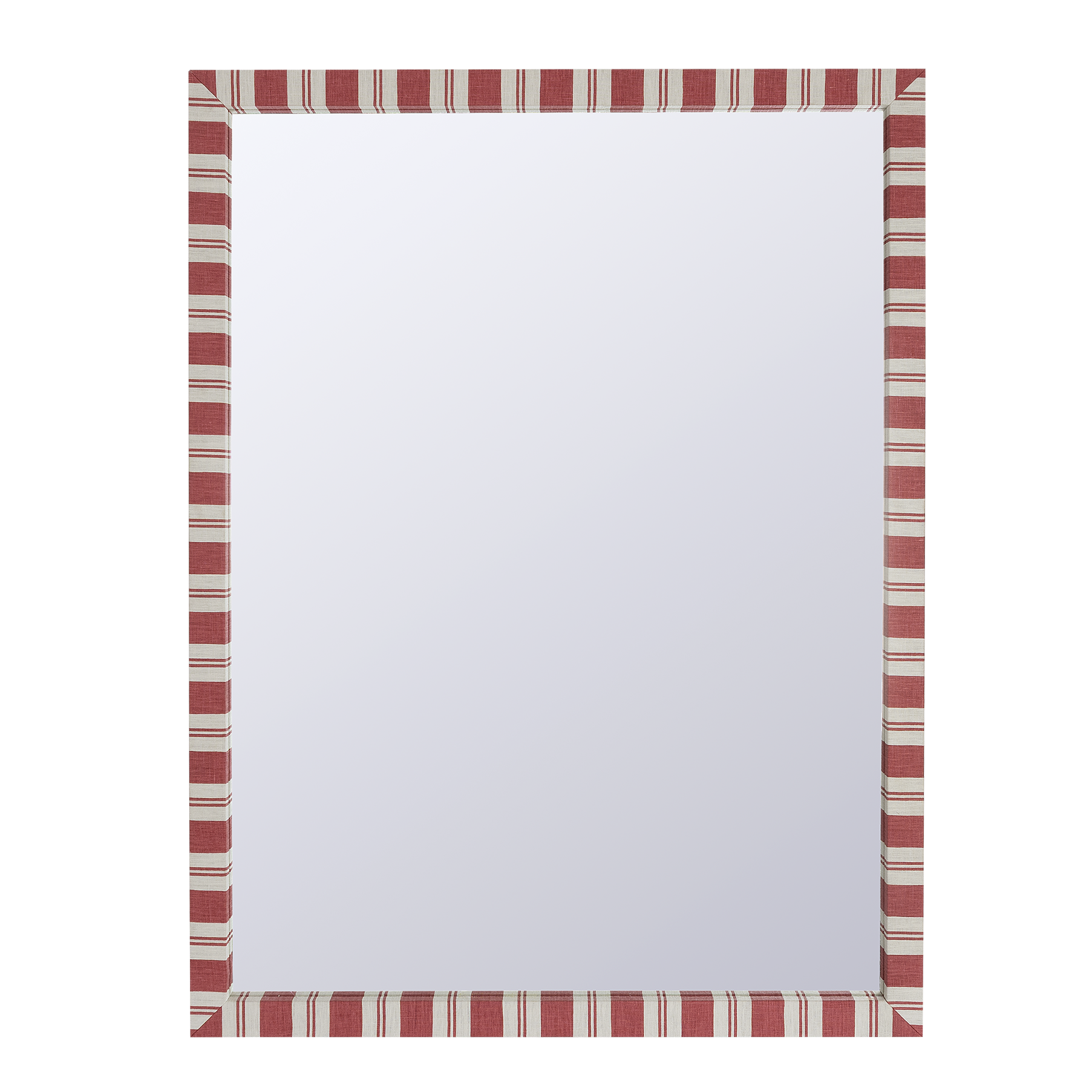Raj Red Stripe Fabric Mirror