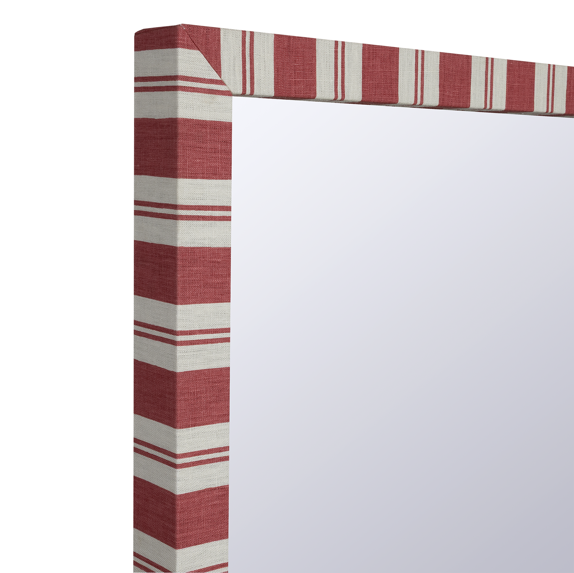 Raj Red Stripe Fabric Mirror