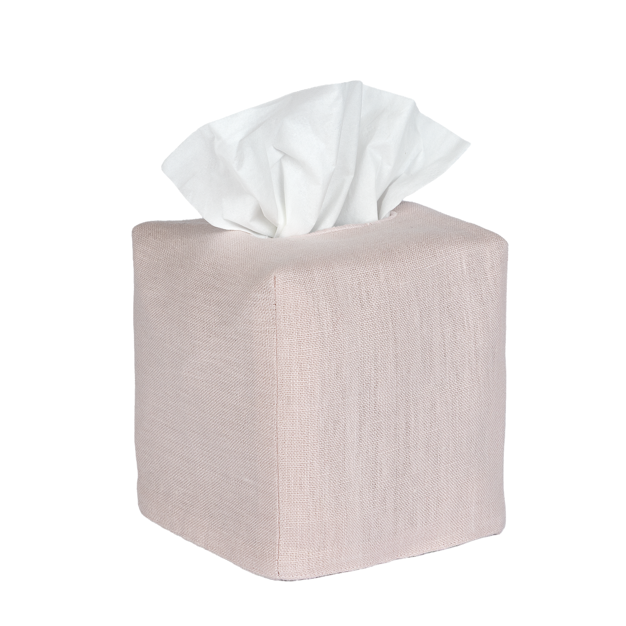 Square Plain Linen Tissue Box Cover