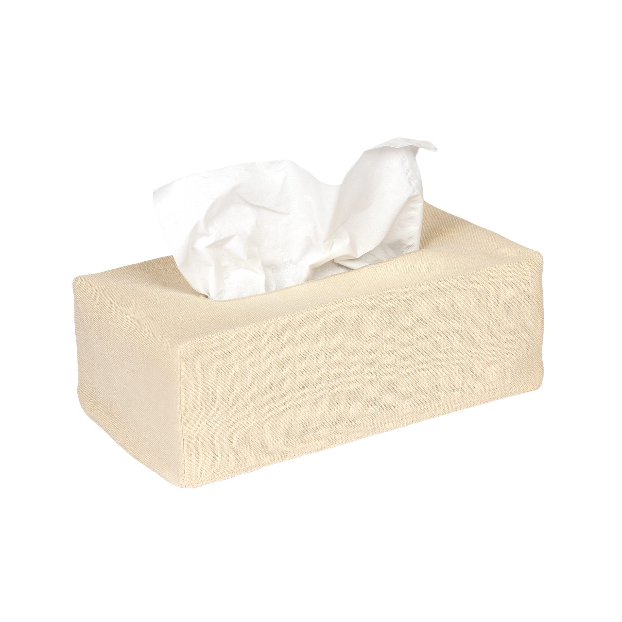 The OG Plain Linen Tissue Box Cover - Oat