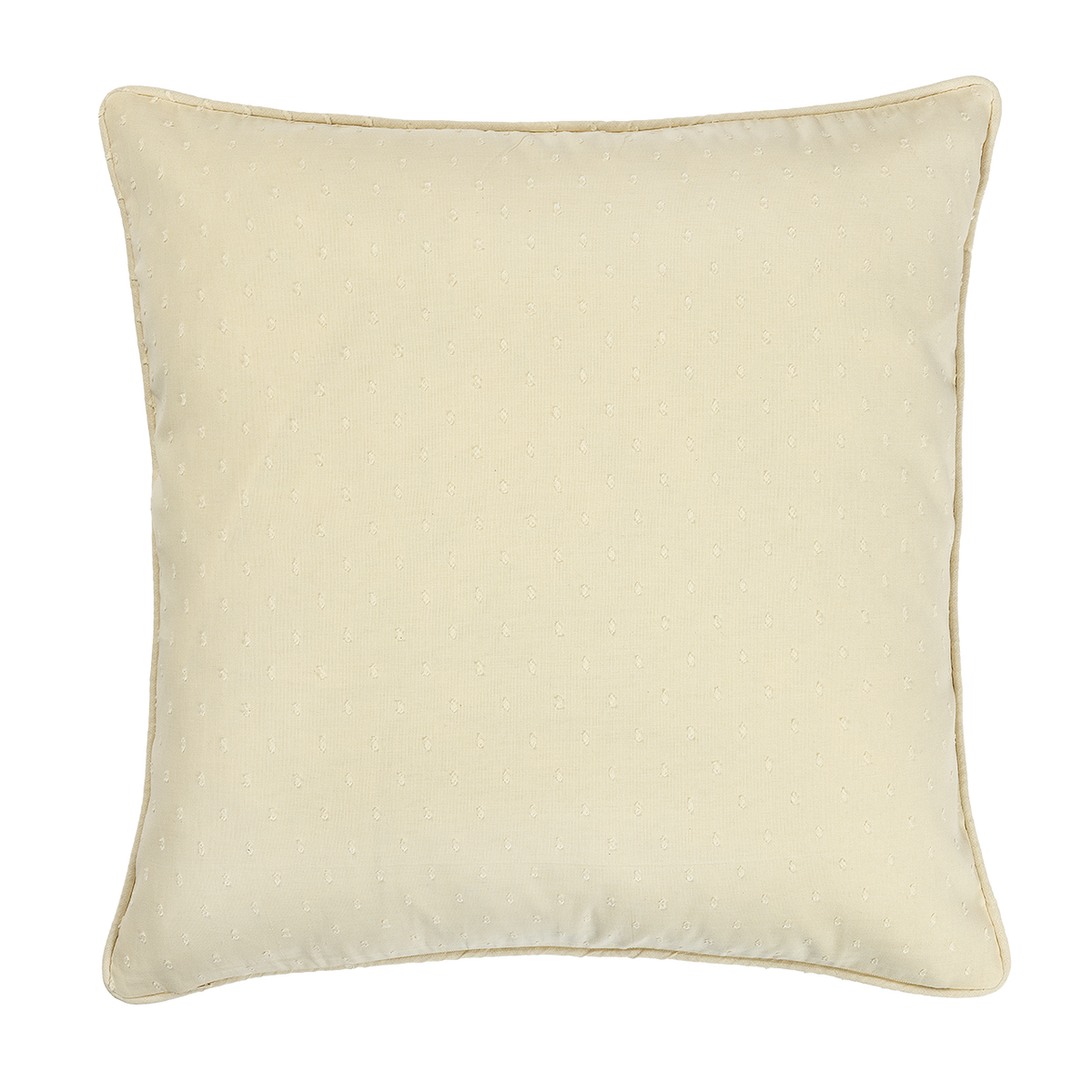 Cream Swiss Dot Piped Cushion