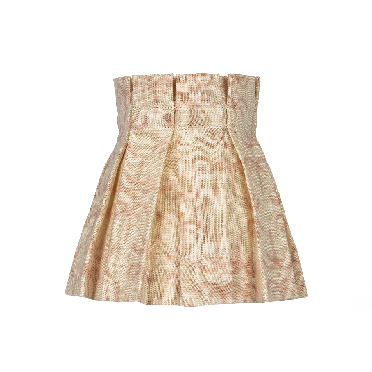 6 inch Pink Callaloo Linen Structured Box Pleat Lampshade