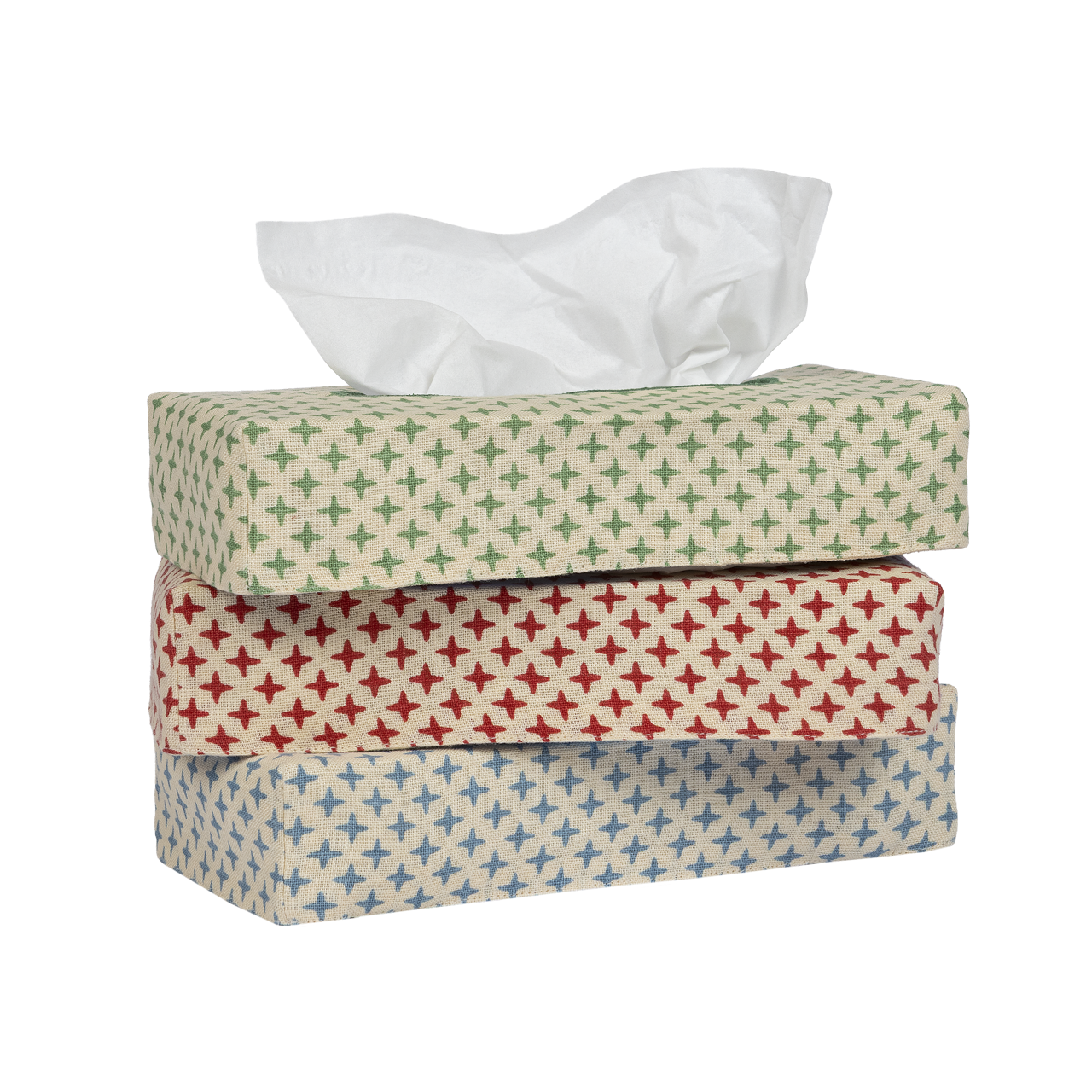 Skinny Fez Cross Linen Tissue Box Cover