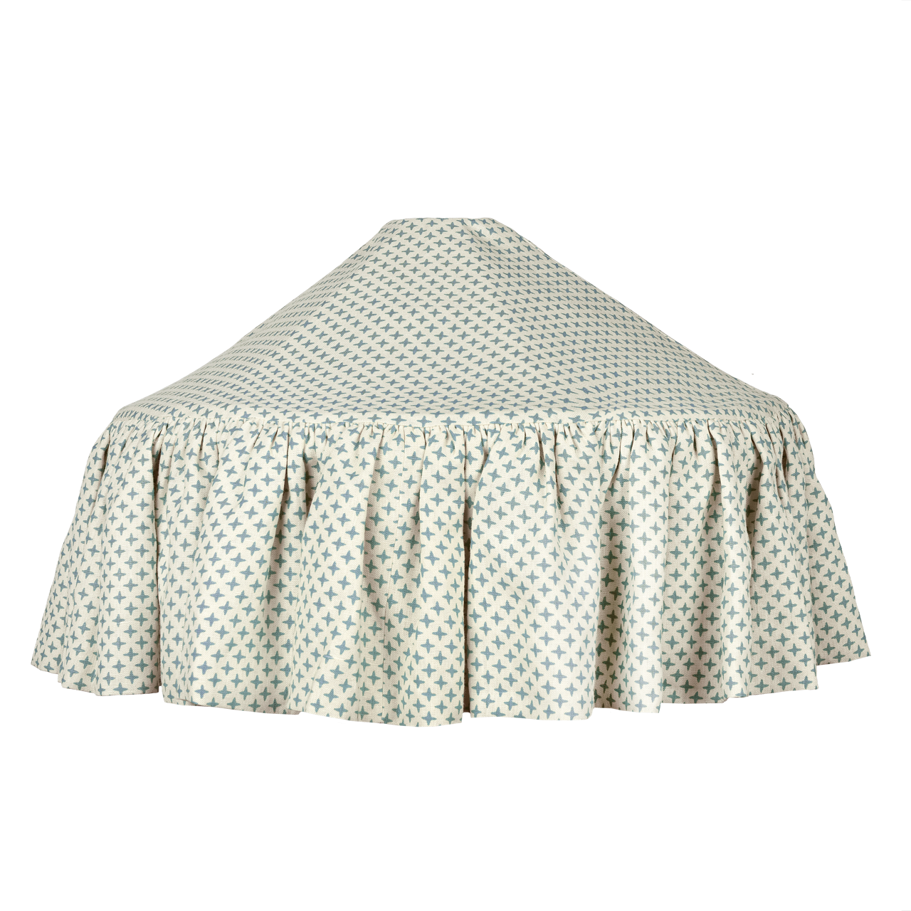 Fez Blue Cross Linen Pantry Lampshade