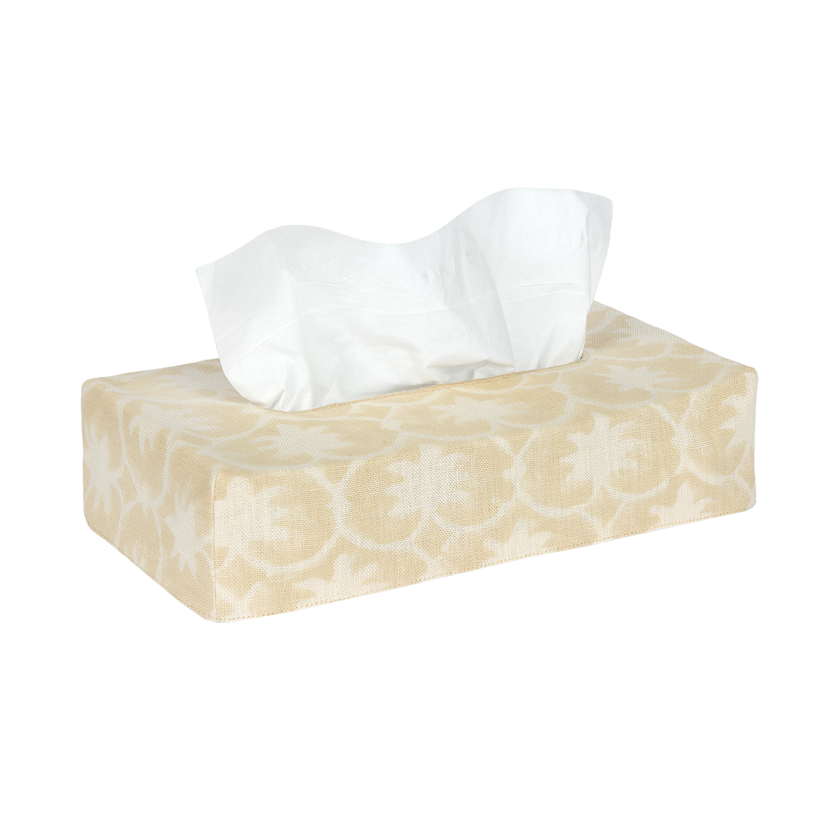 Skinny Palm Grove Linen Tissue Box Cover - Oat Inverse