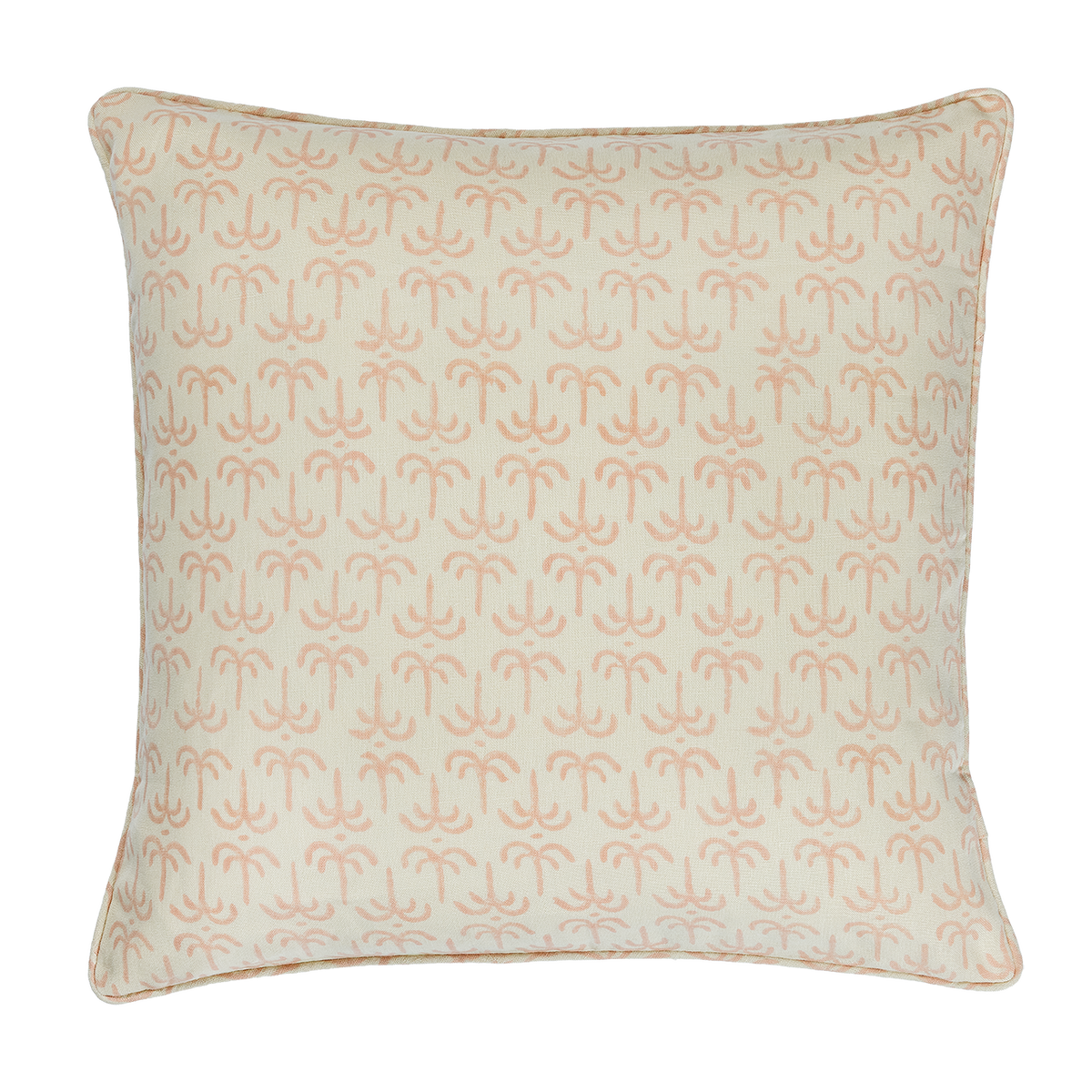 Pink Callaloo Piped Cushion