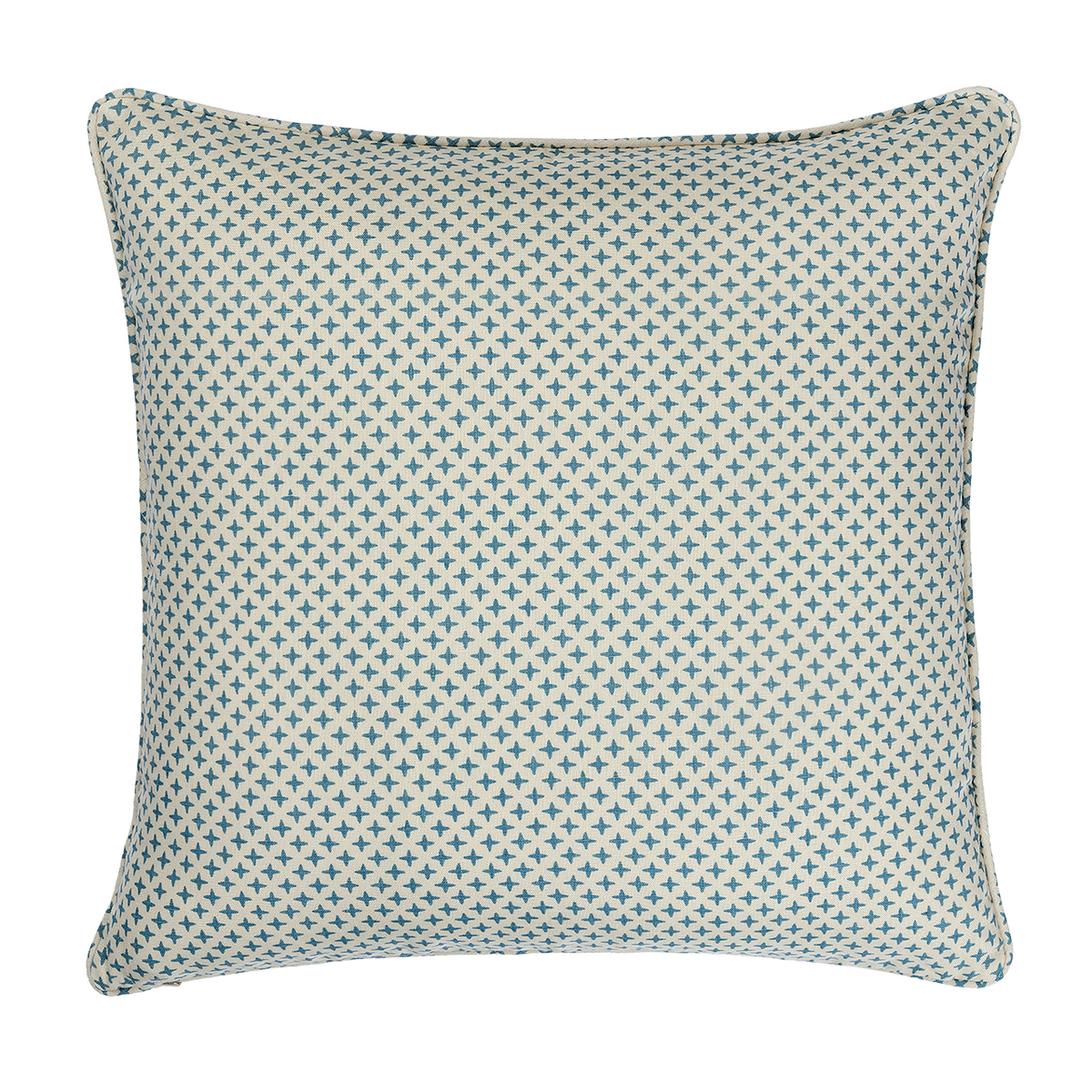 Fez Blue Cross Piped Cushion
