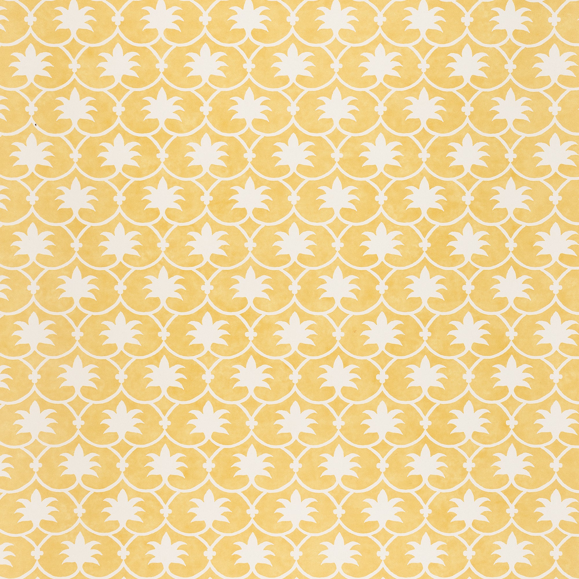 Palm Grove Wallpaper - Mustard Inverse