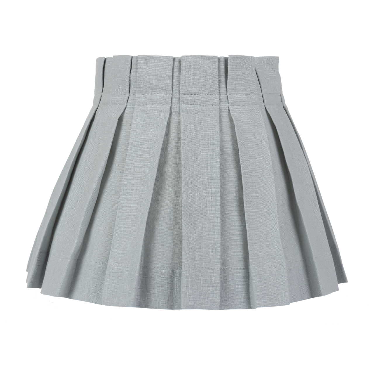 Pale Blue Linen Structured Box Pleat Lampshade