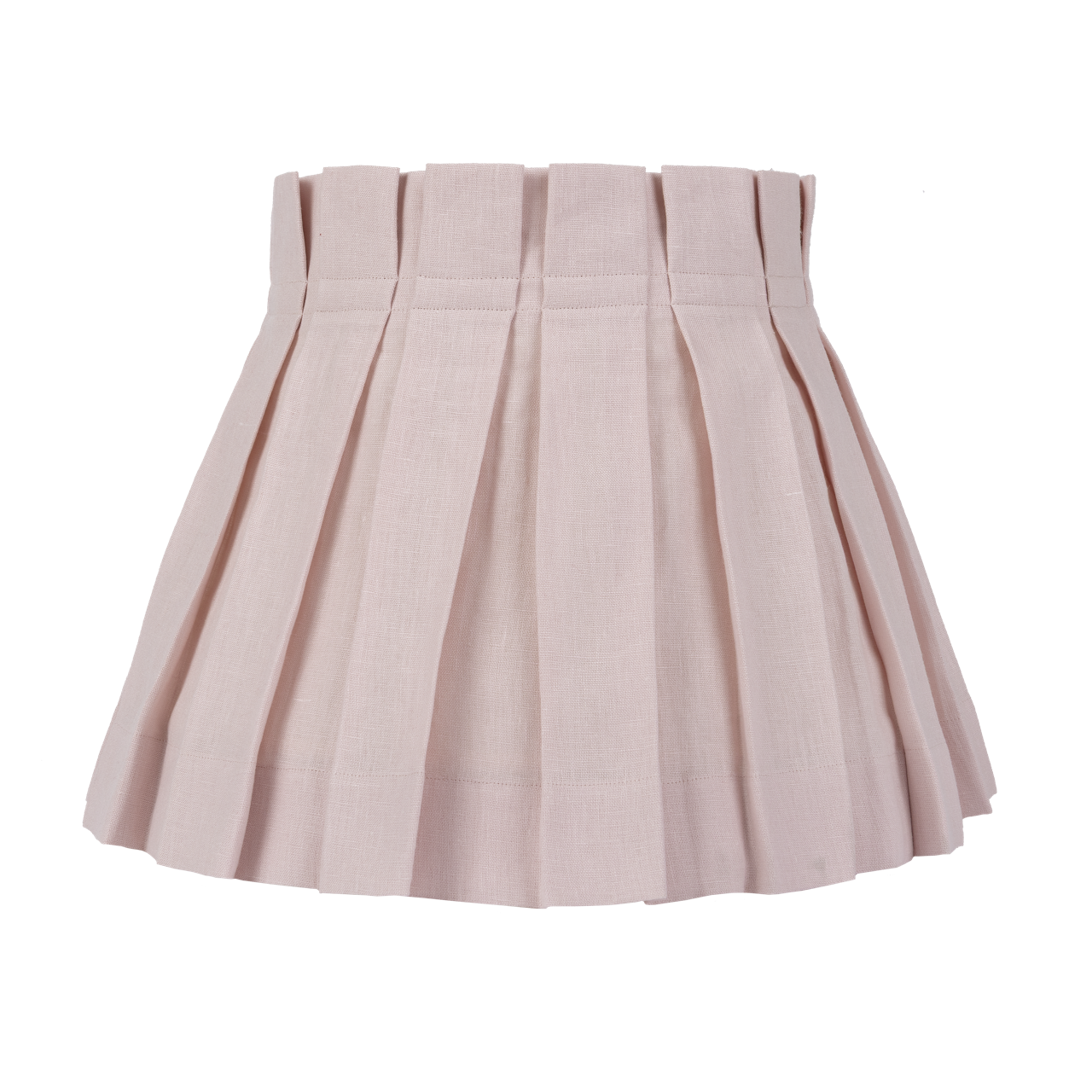 Pale Pink Linen Structured Box Pleat Lampshade