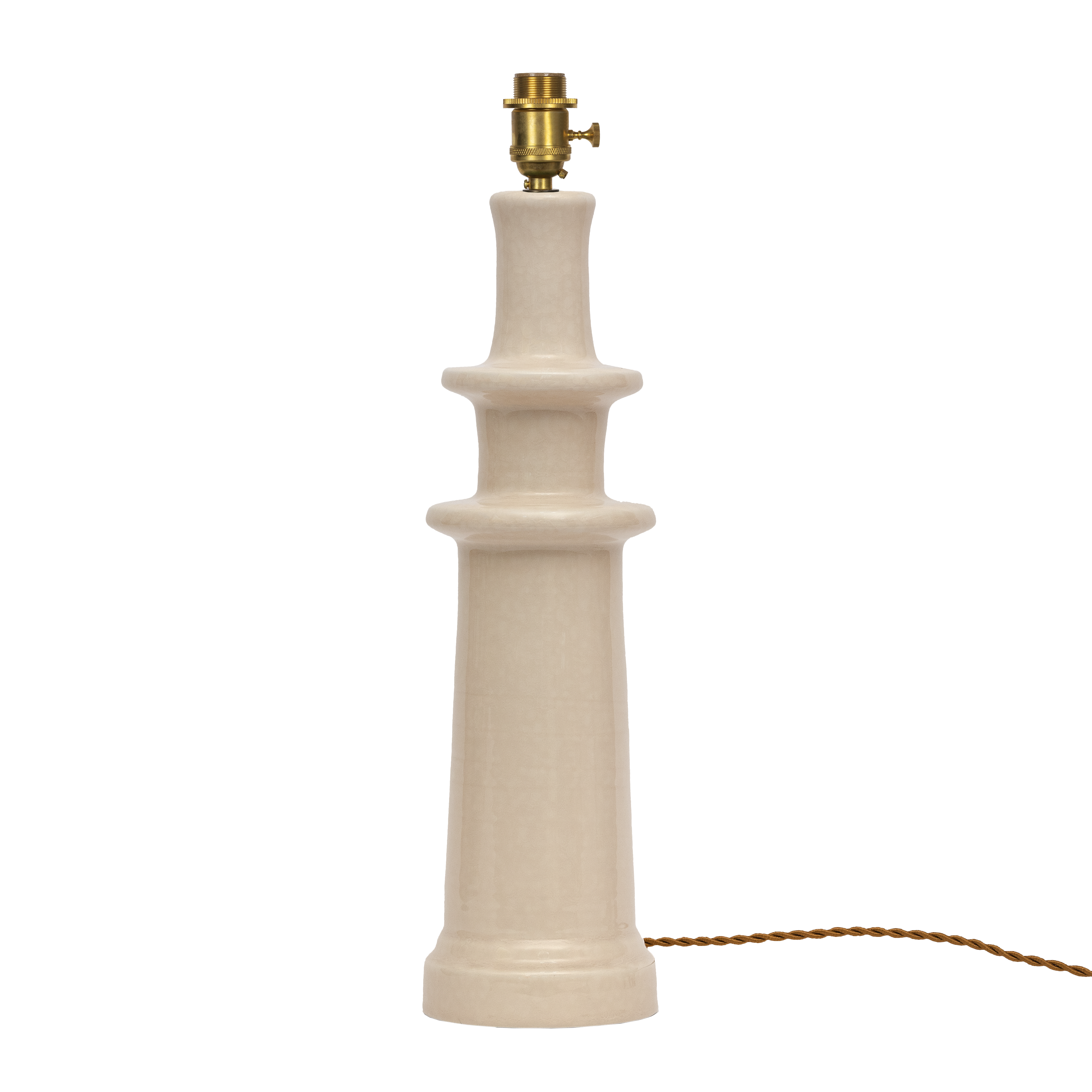 Ivory Candlestick Lamp Base