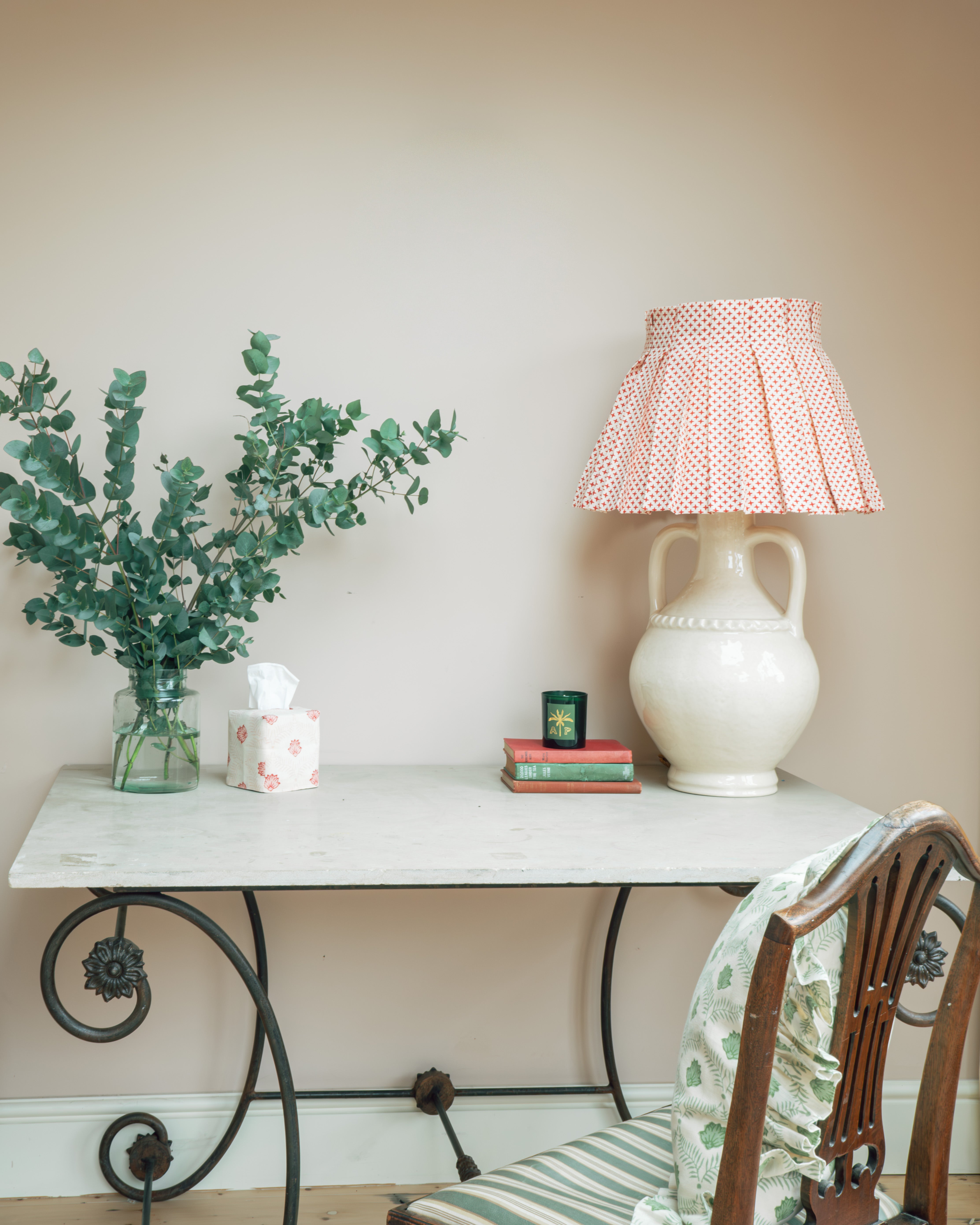 Fez Cross Linen Box Pleat Lampshades