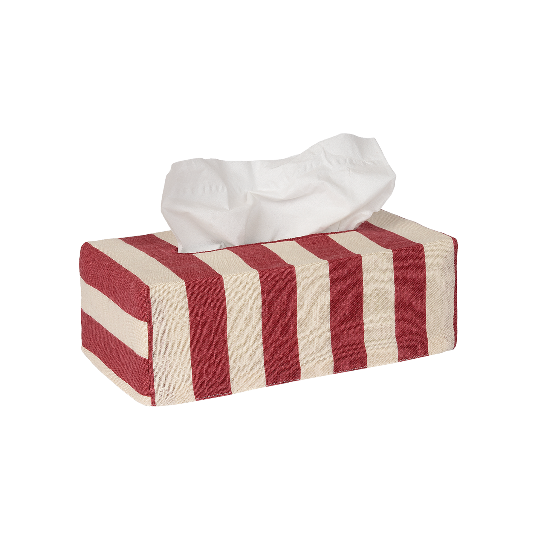 The OG Tangier Stripe Linen Tissue Box Cover