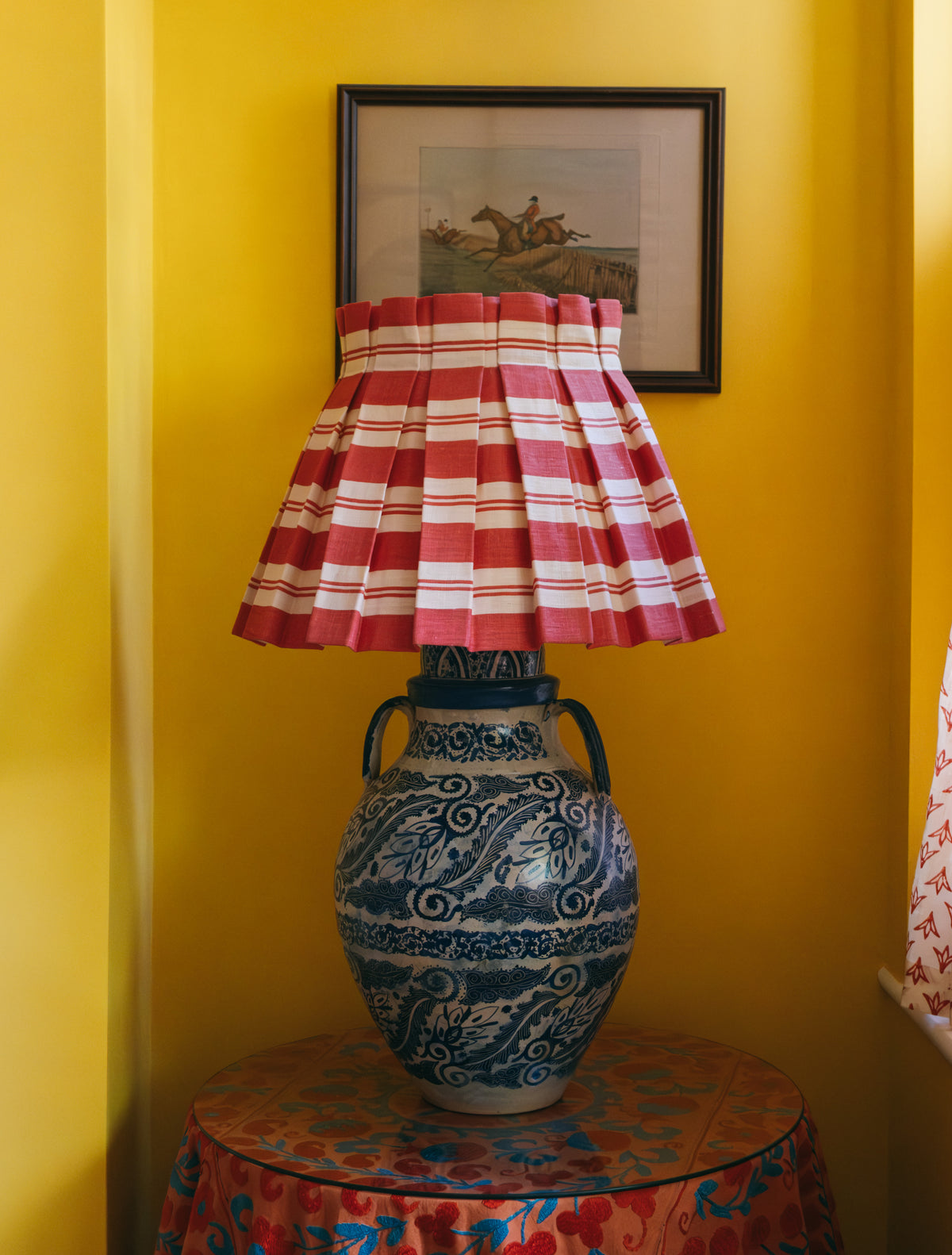 Raj Stripe Linen Box Pleat Lampshades
