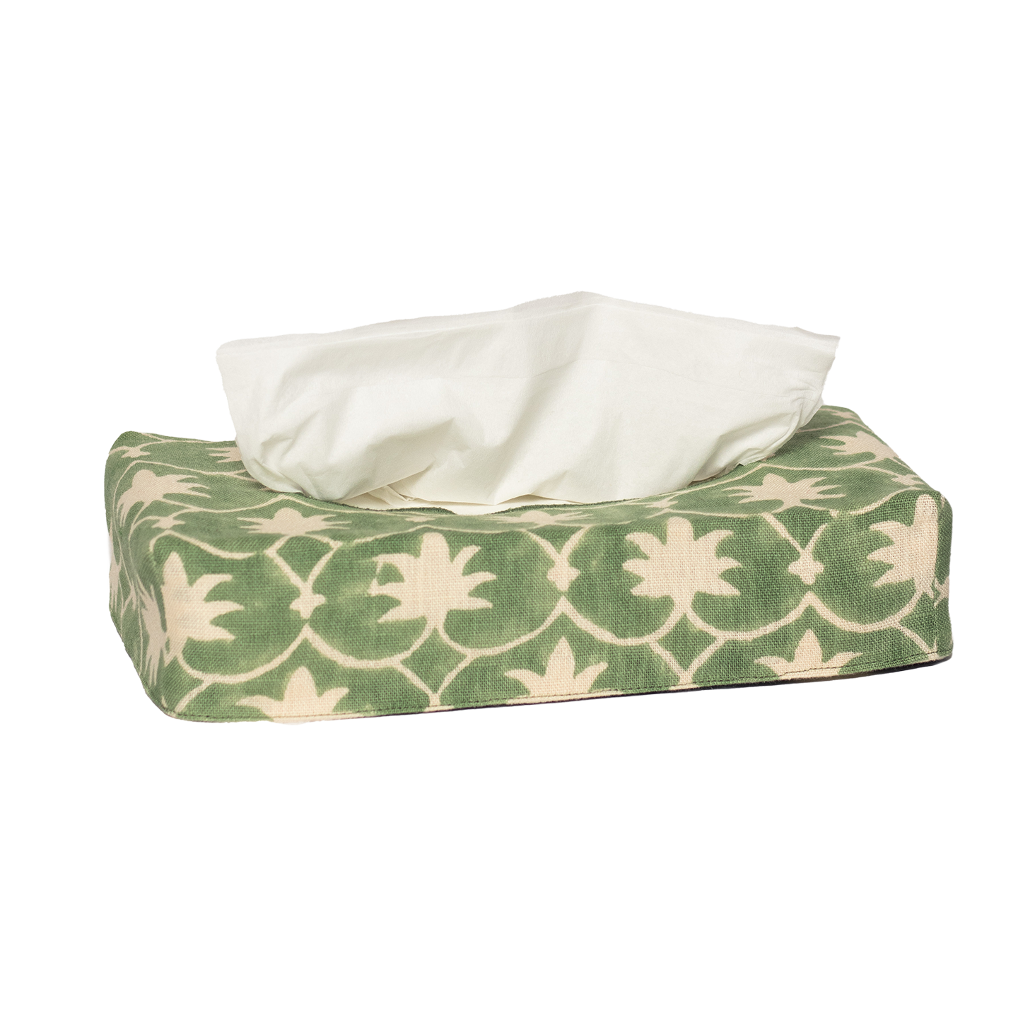 Skinny Palm Grove Linen Tissue Box Cover
