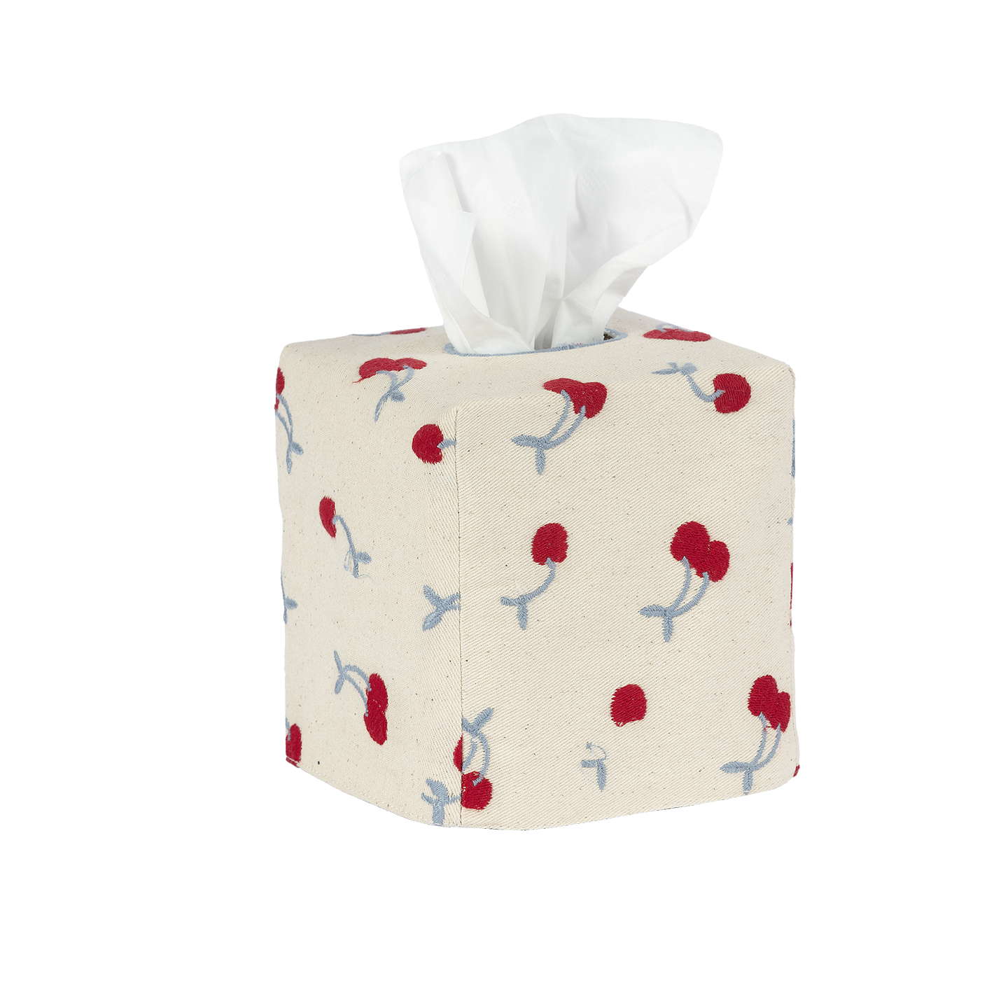 Square Embroidered Tissue Box Cover