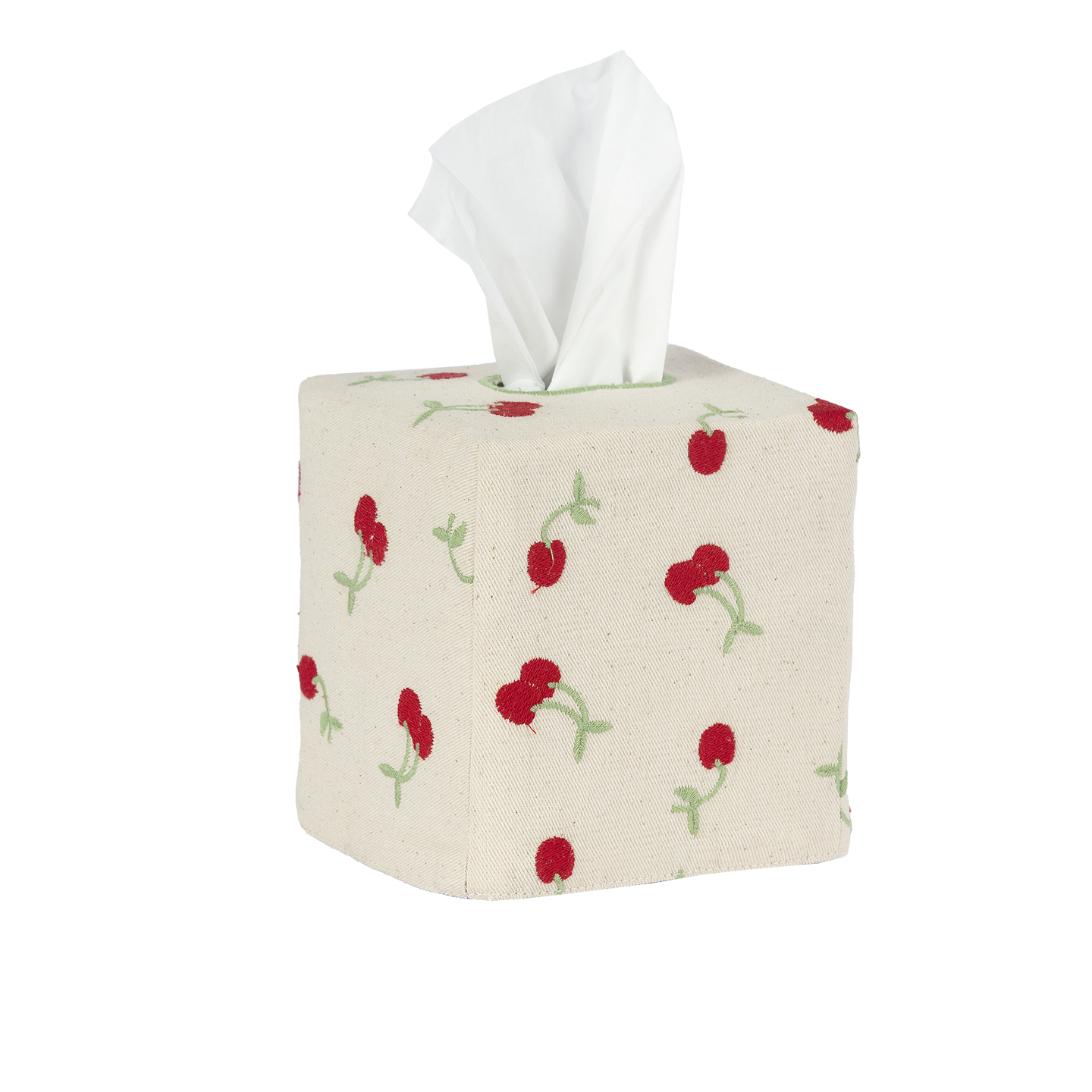 Square Embroidered Tissue Box Cover