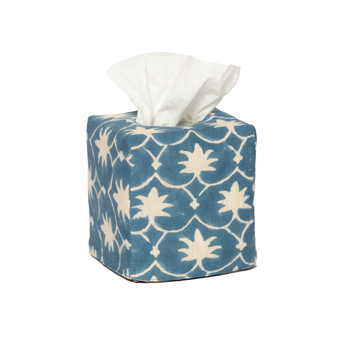 Square Palm Grove Linen Tissue Box Cover