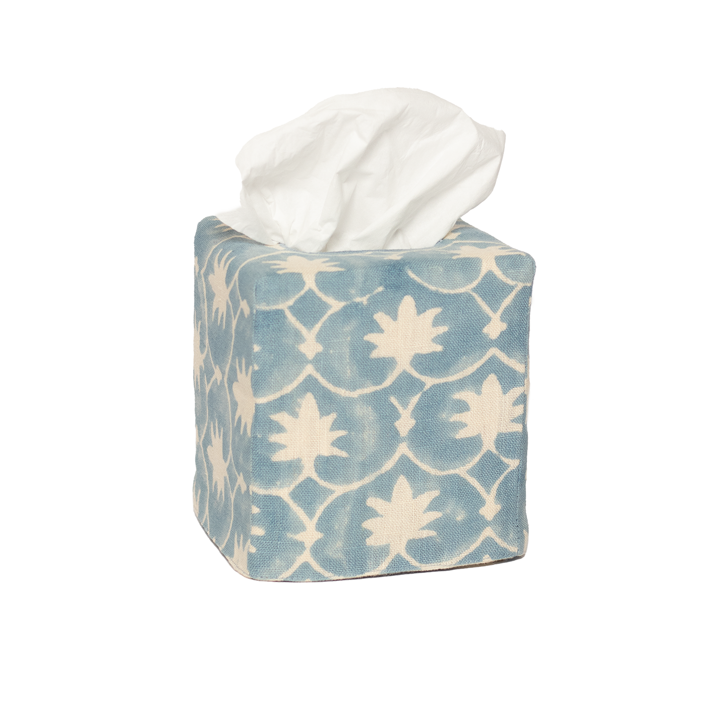 Square Palm Grove Linen Tissue Box Cover