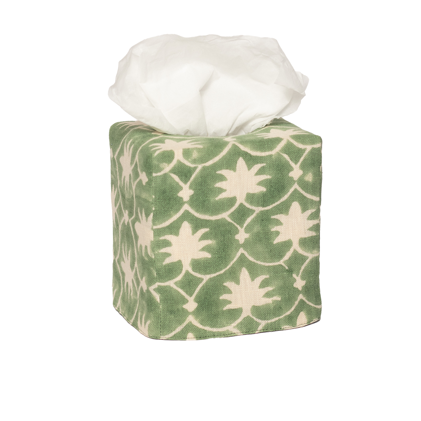 Square Palm Grove Linen Tissue Box Cover