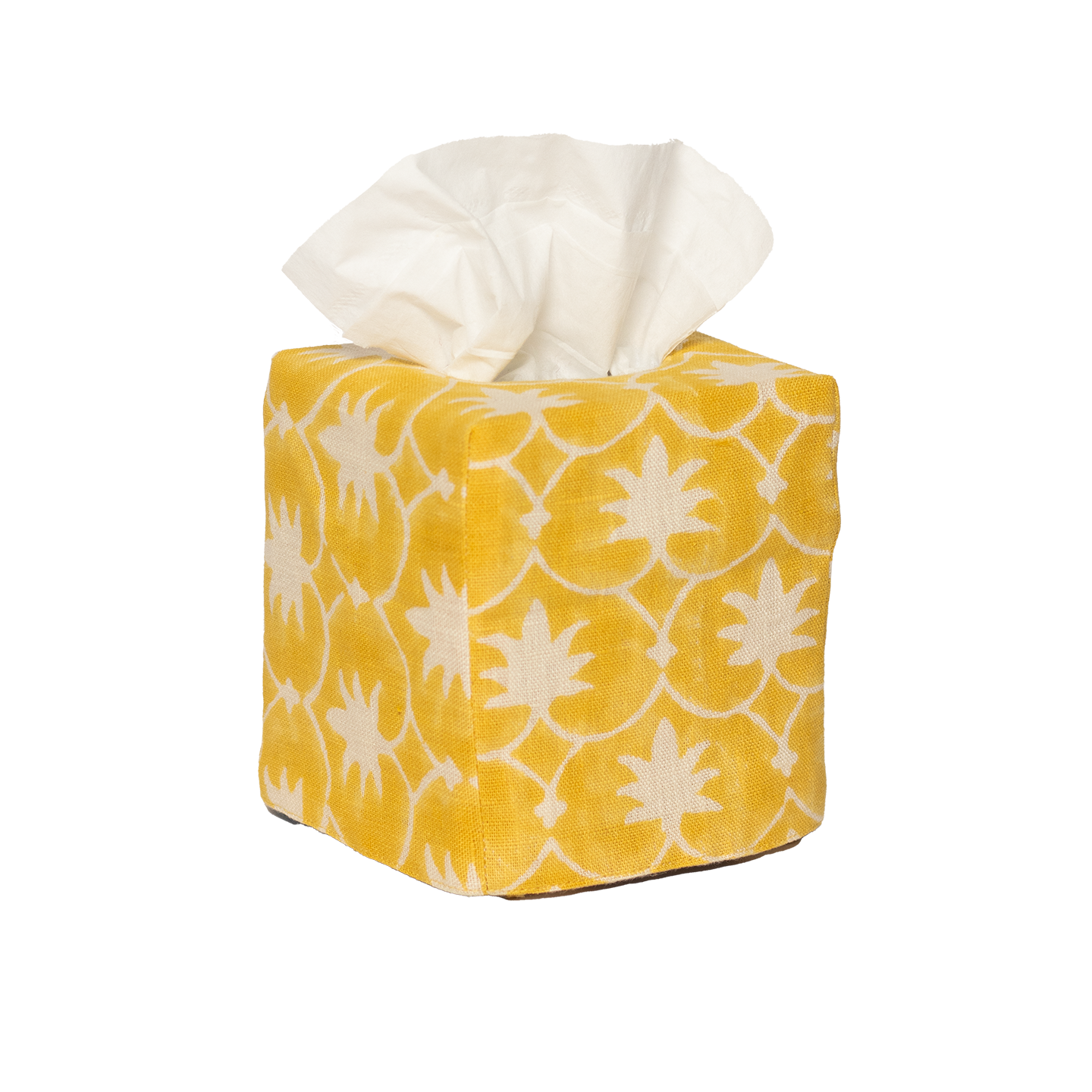 Square Palm Grove Linen Tissue Box Cover