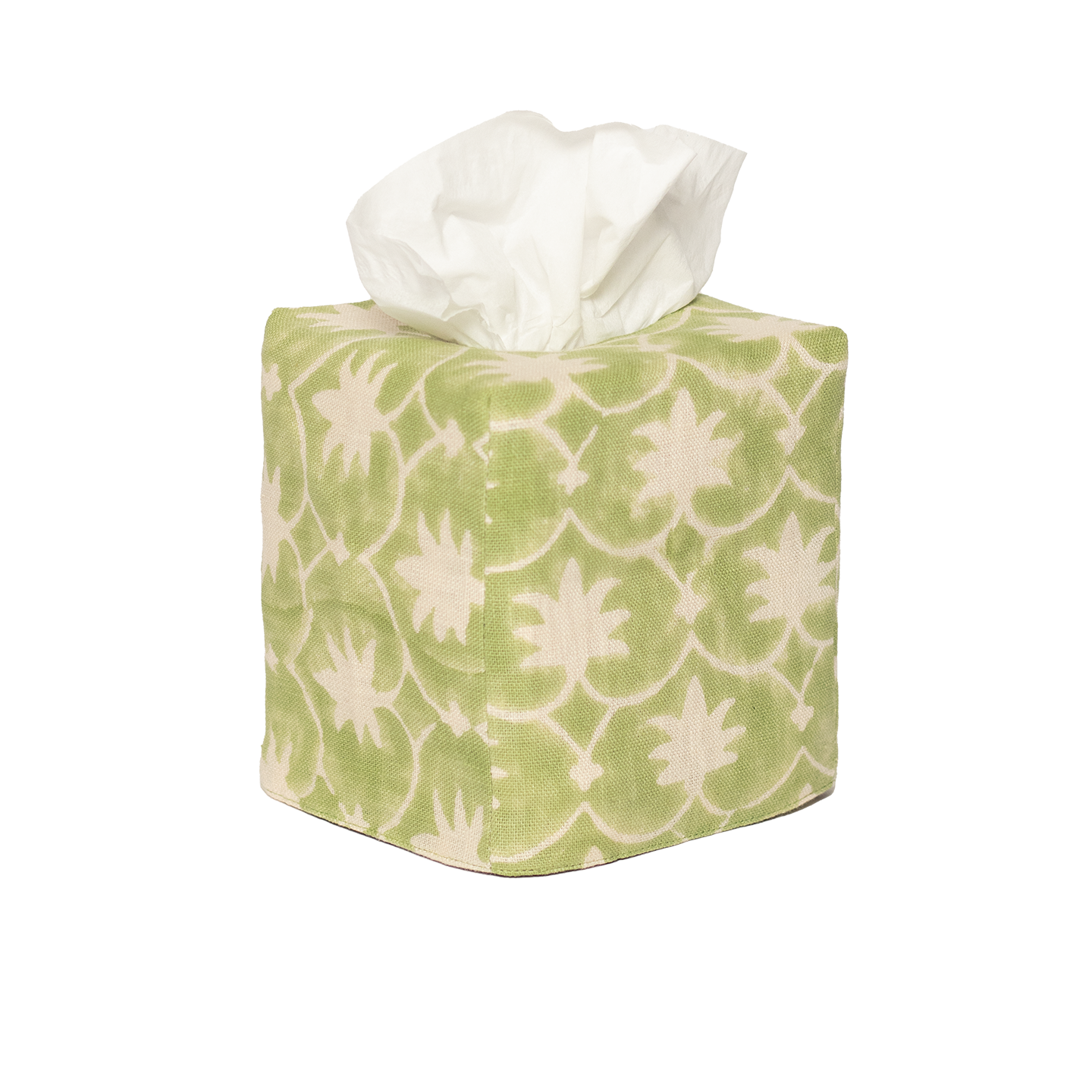 Square Palm Grove Linen Tissue Box Cover