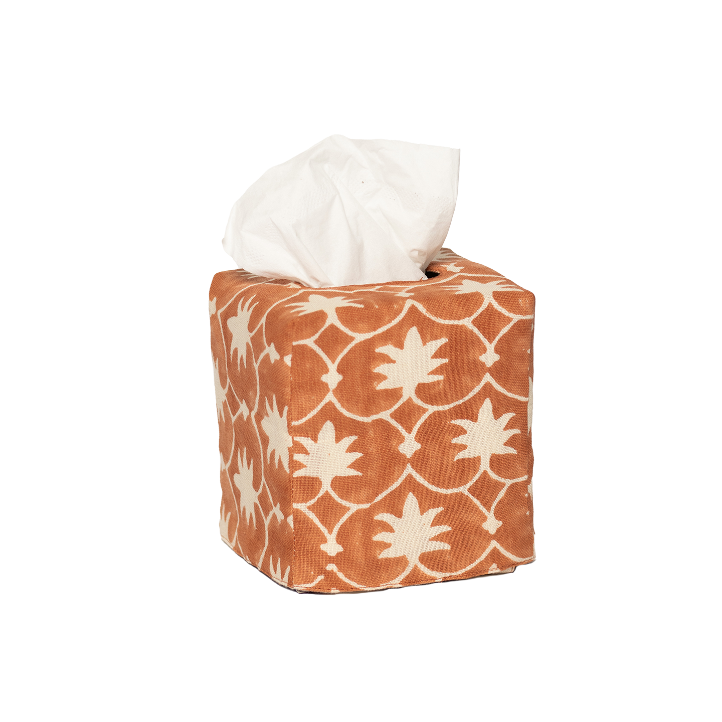 Square Palm Grove Linen Tissue Box Cover