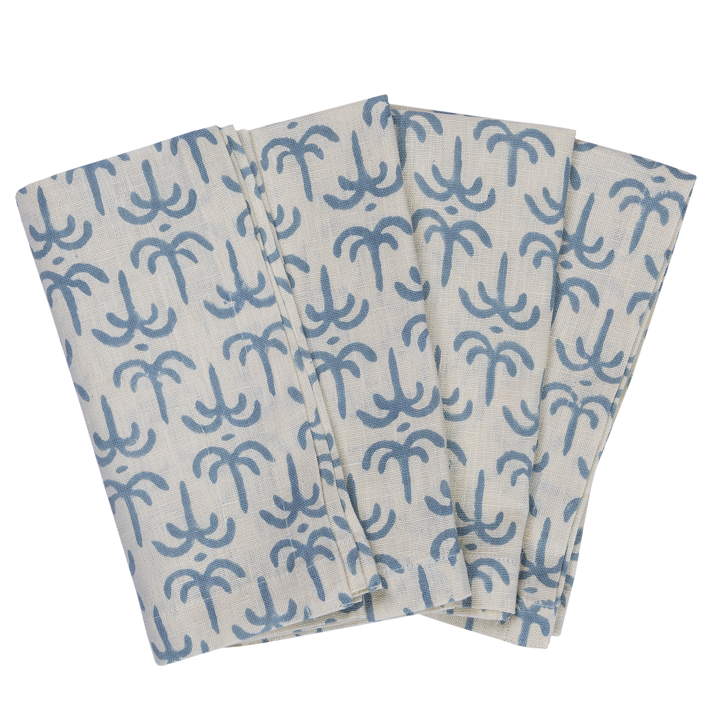 Blue Callaloo Linen Classic Napkins - Set of 4