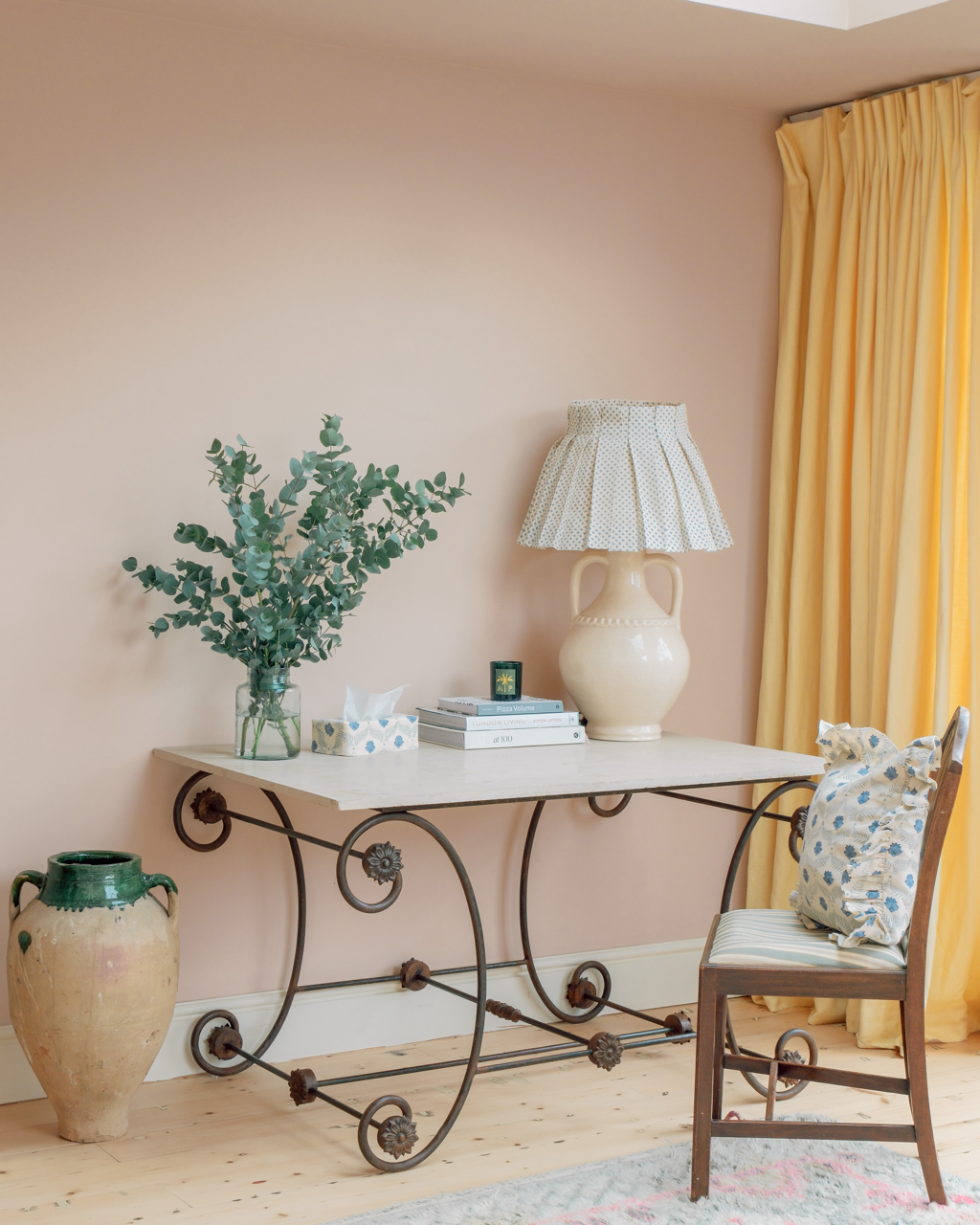 Fez Cross Linen Fabric - Blue