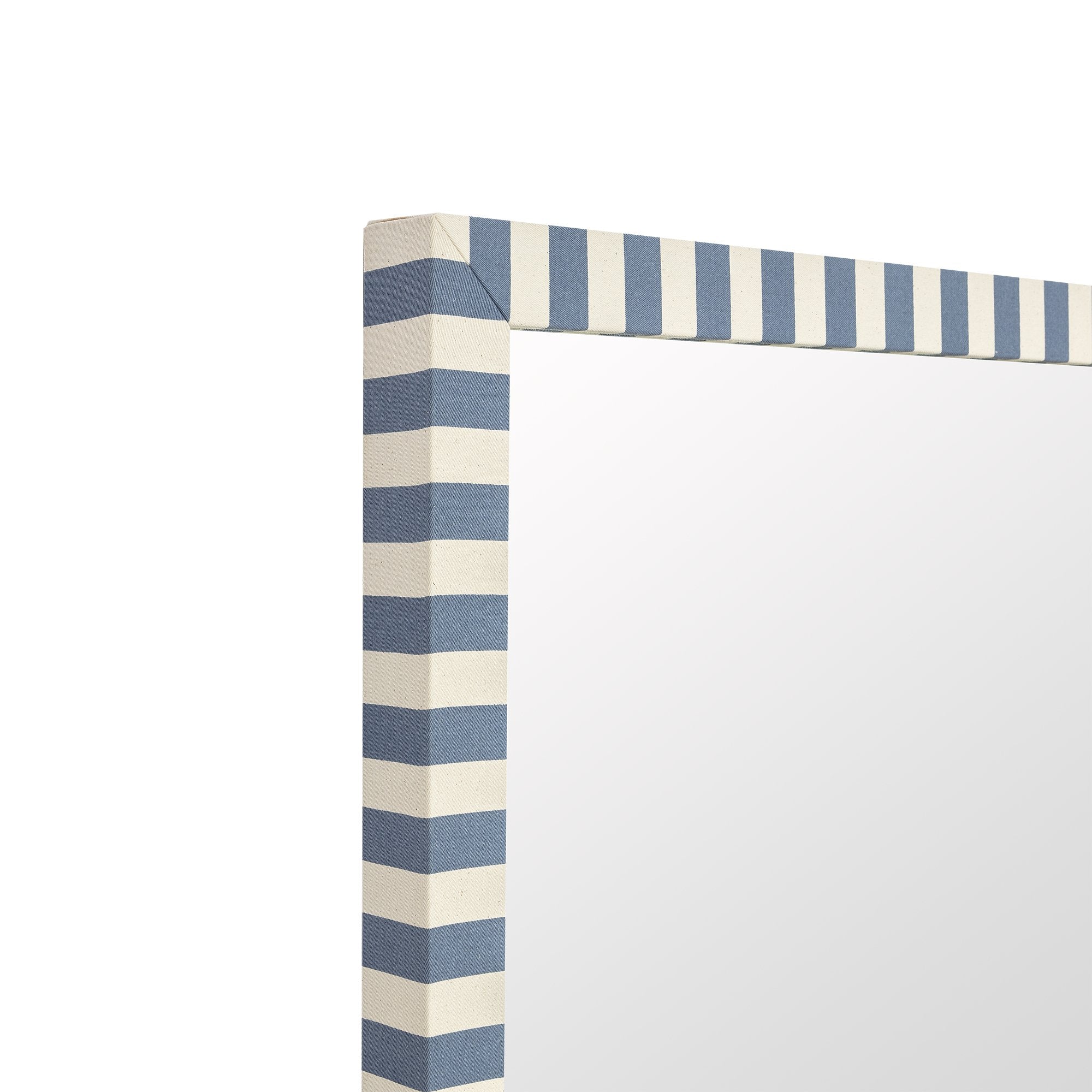 Denim Striped Fabric Mirror - Alice Palmer & Co